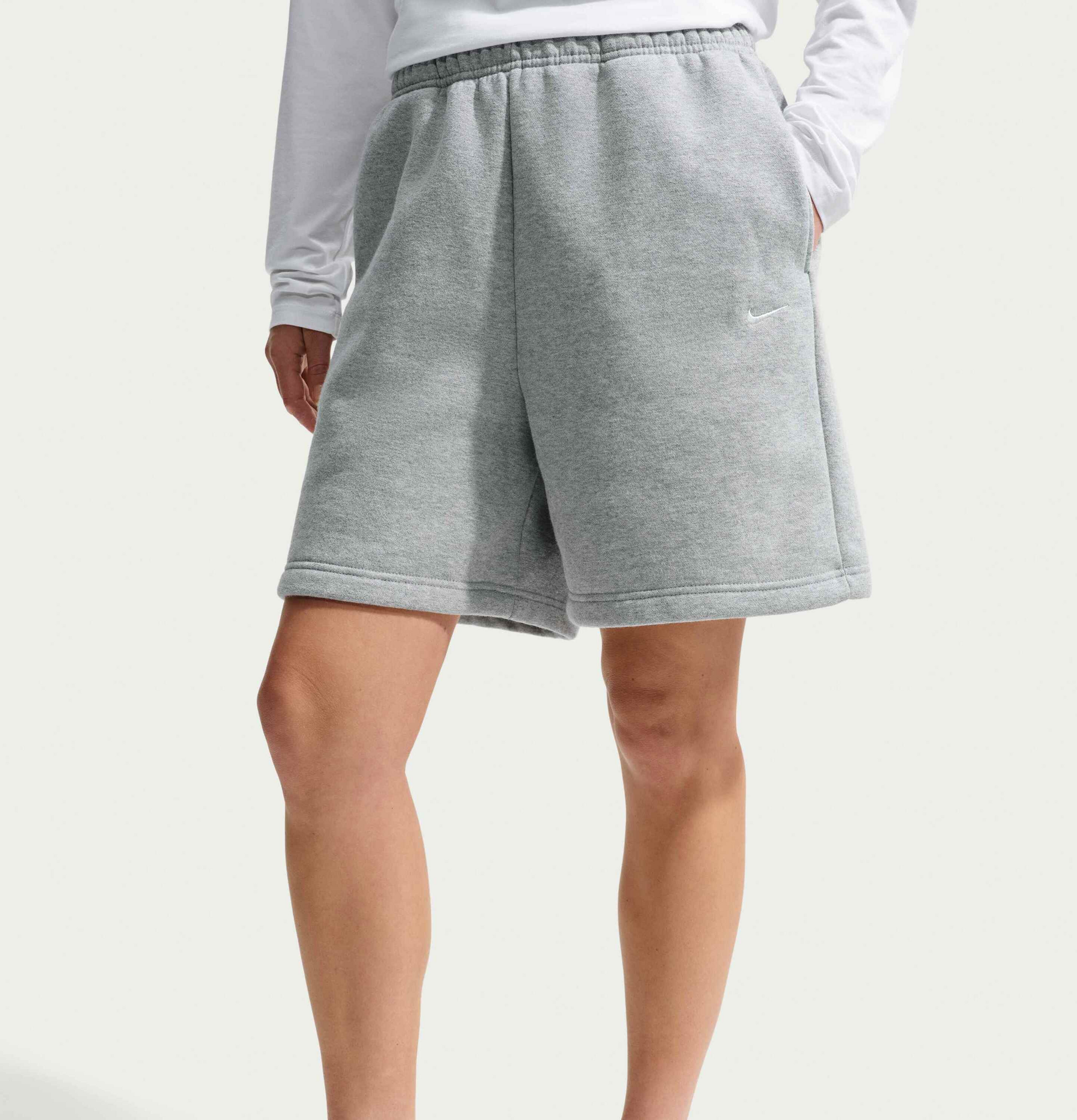 NIKE, Women's Oversized High-rise Shorts Studio Fleece Medium Weight
