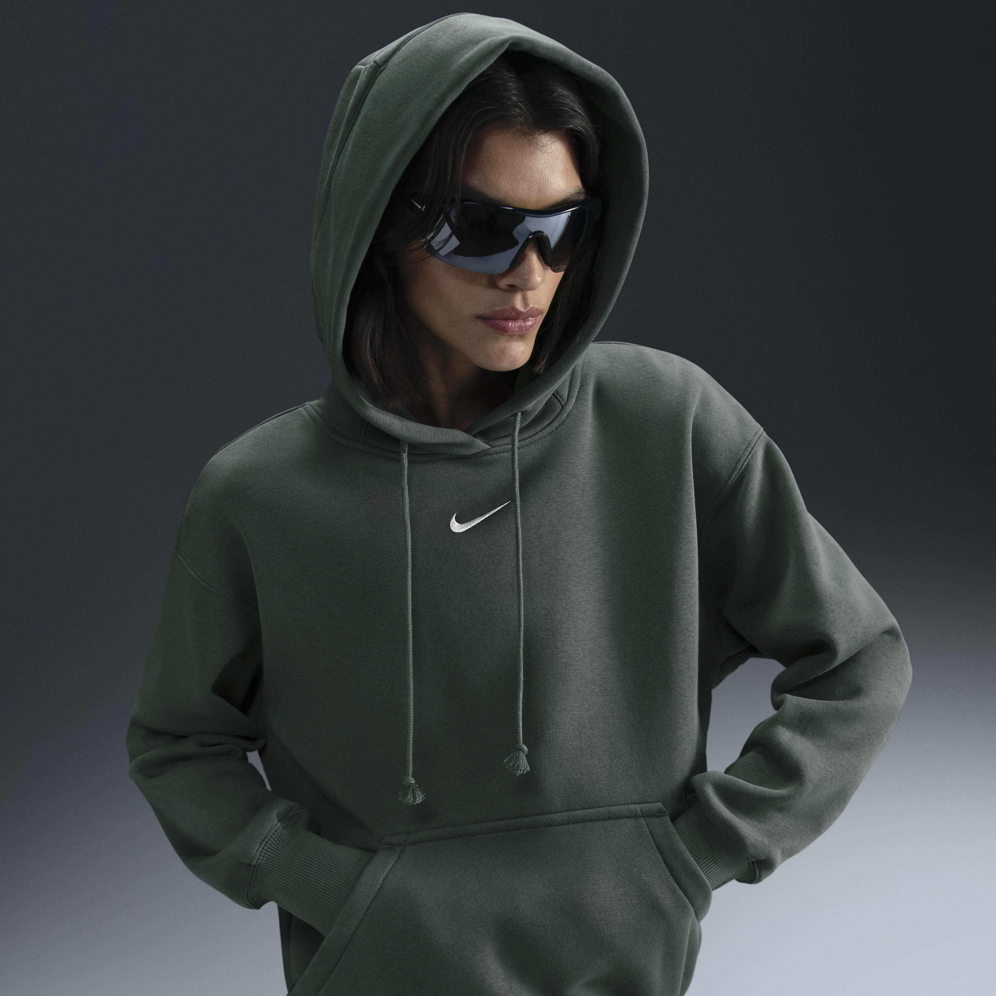 NIKE, Women's Oversized Pullover Hoodie Sportswear Phoenix Fleece