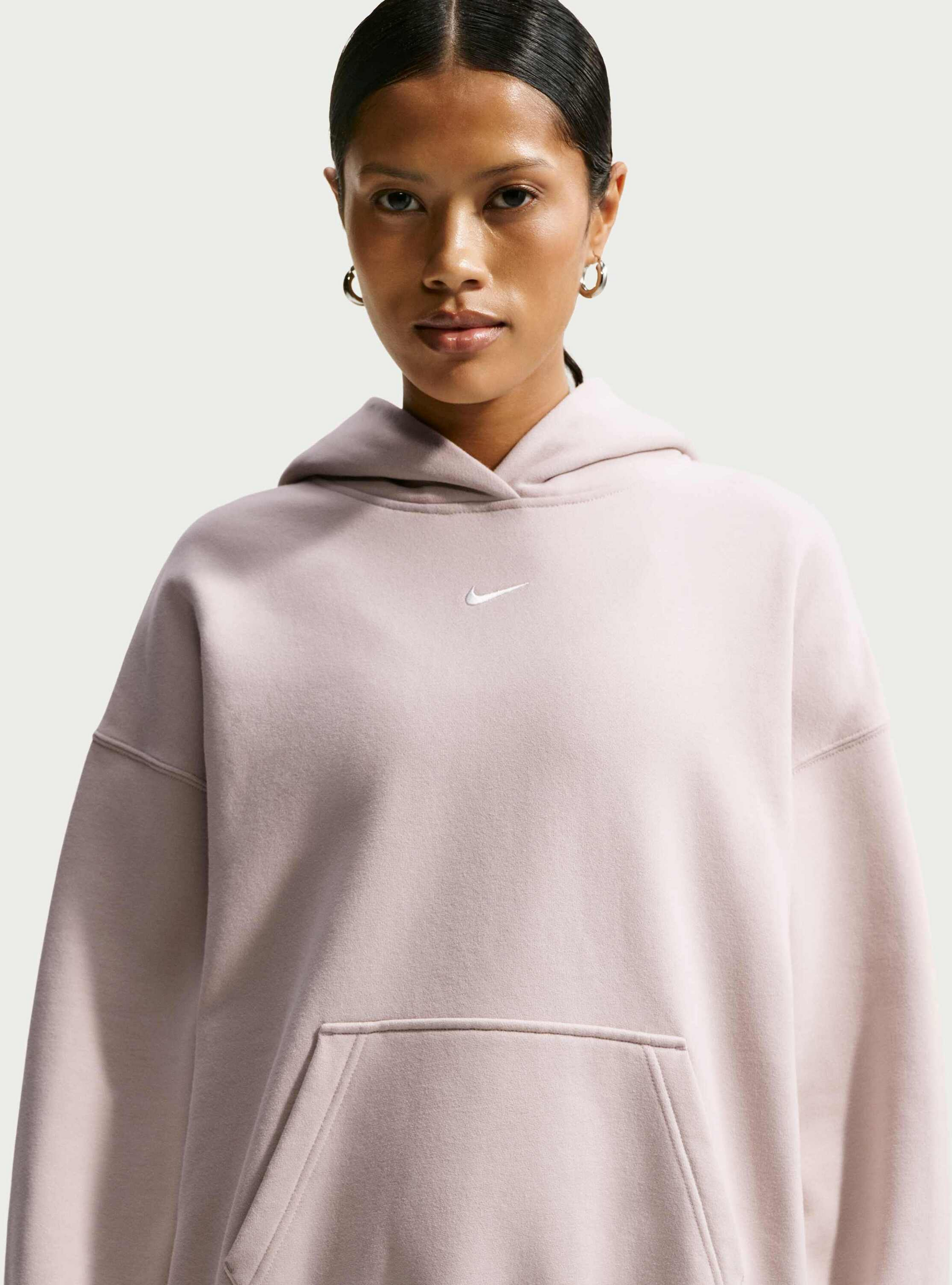 NIKE, Women's Oversized Pullover Hoodie Studio Fleece Medium Weight