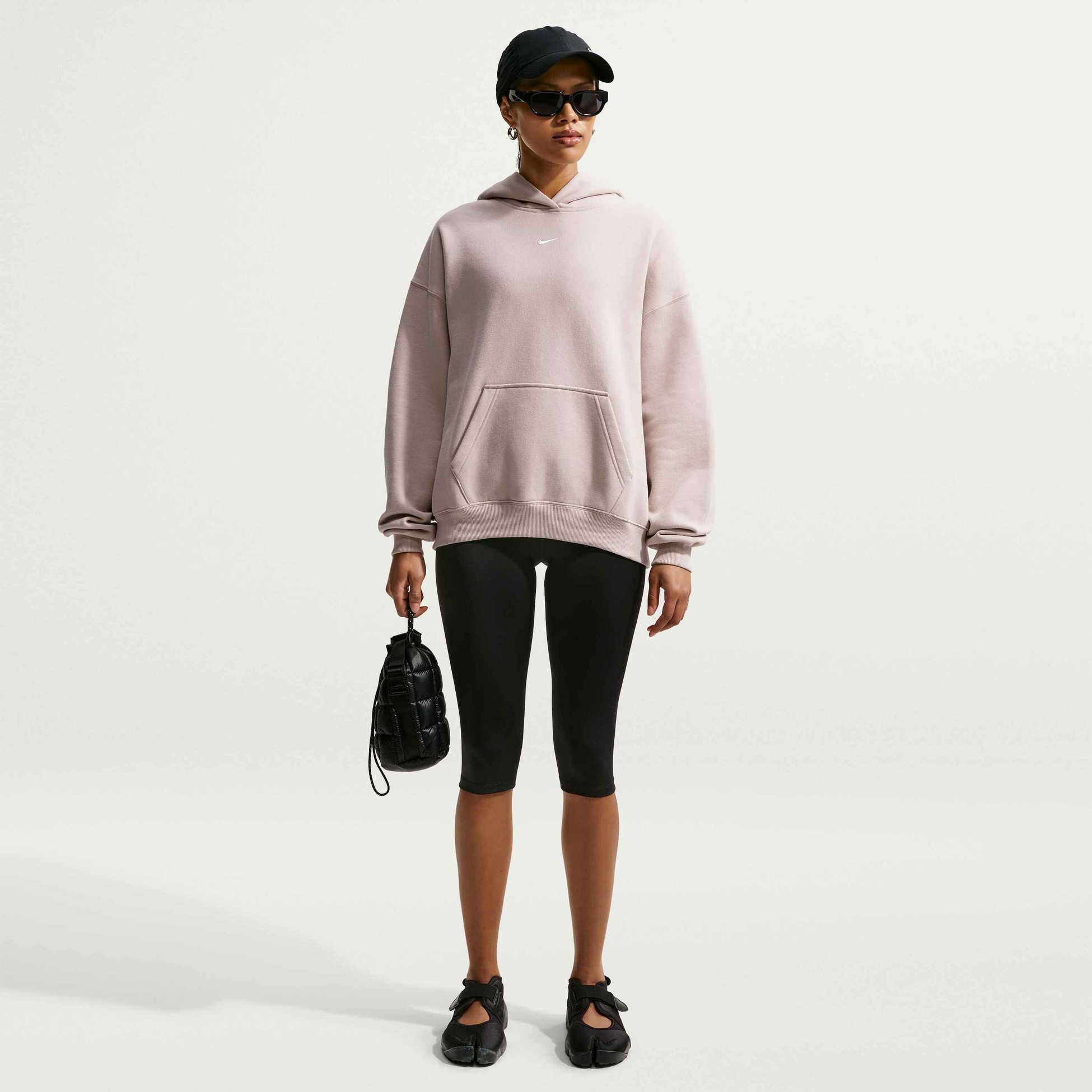 NIKE, Women's Oversized Pullover Hoodie Studio Fleece Medium Weight