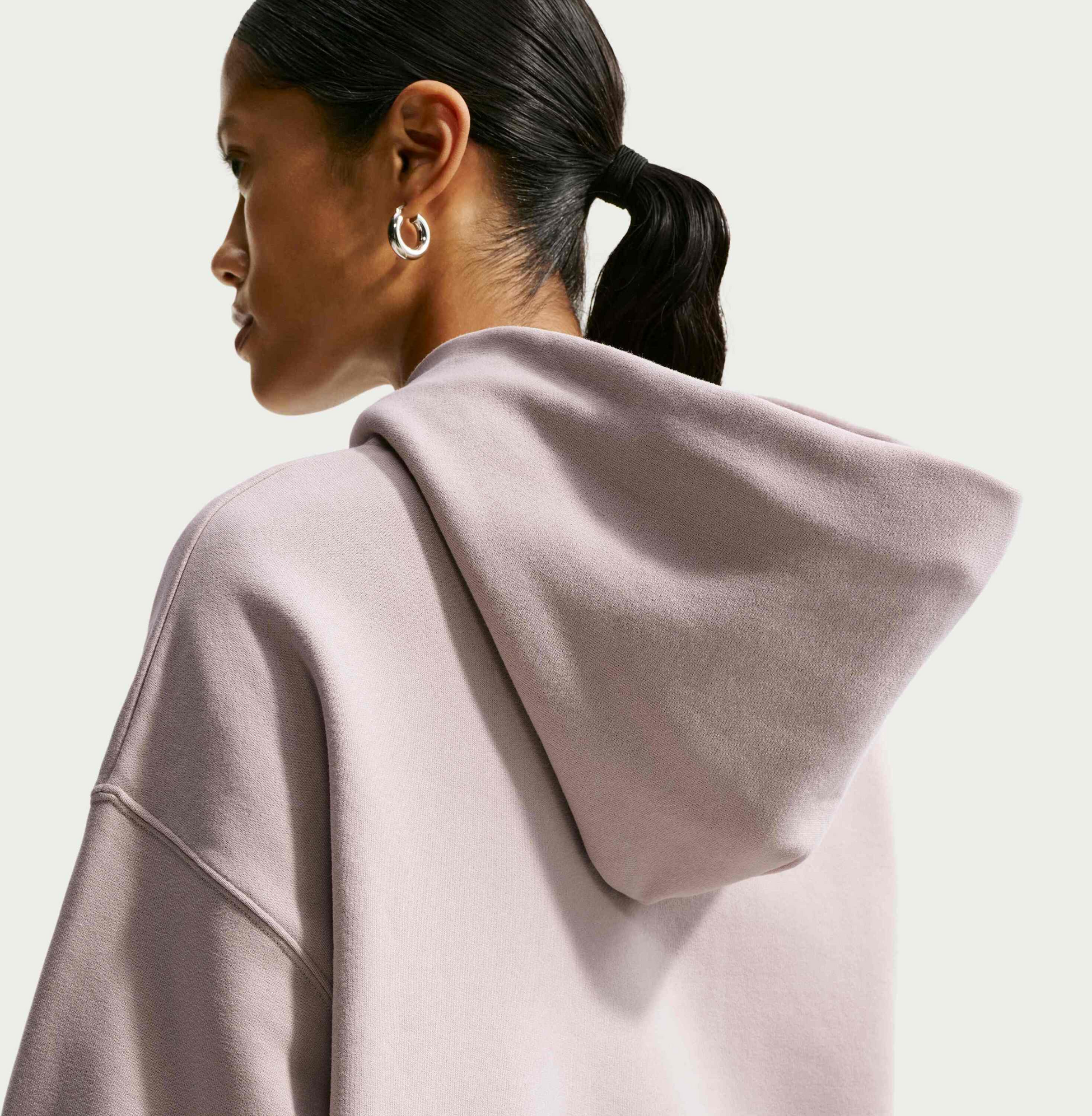 NIKE, Women's Oversized Pullover Hoodie Studio Fleece Medium Weight