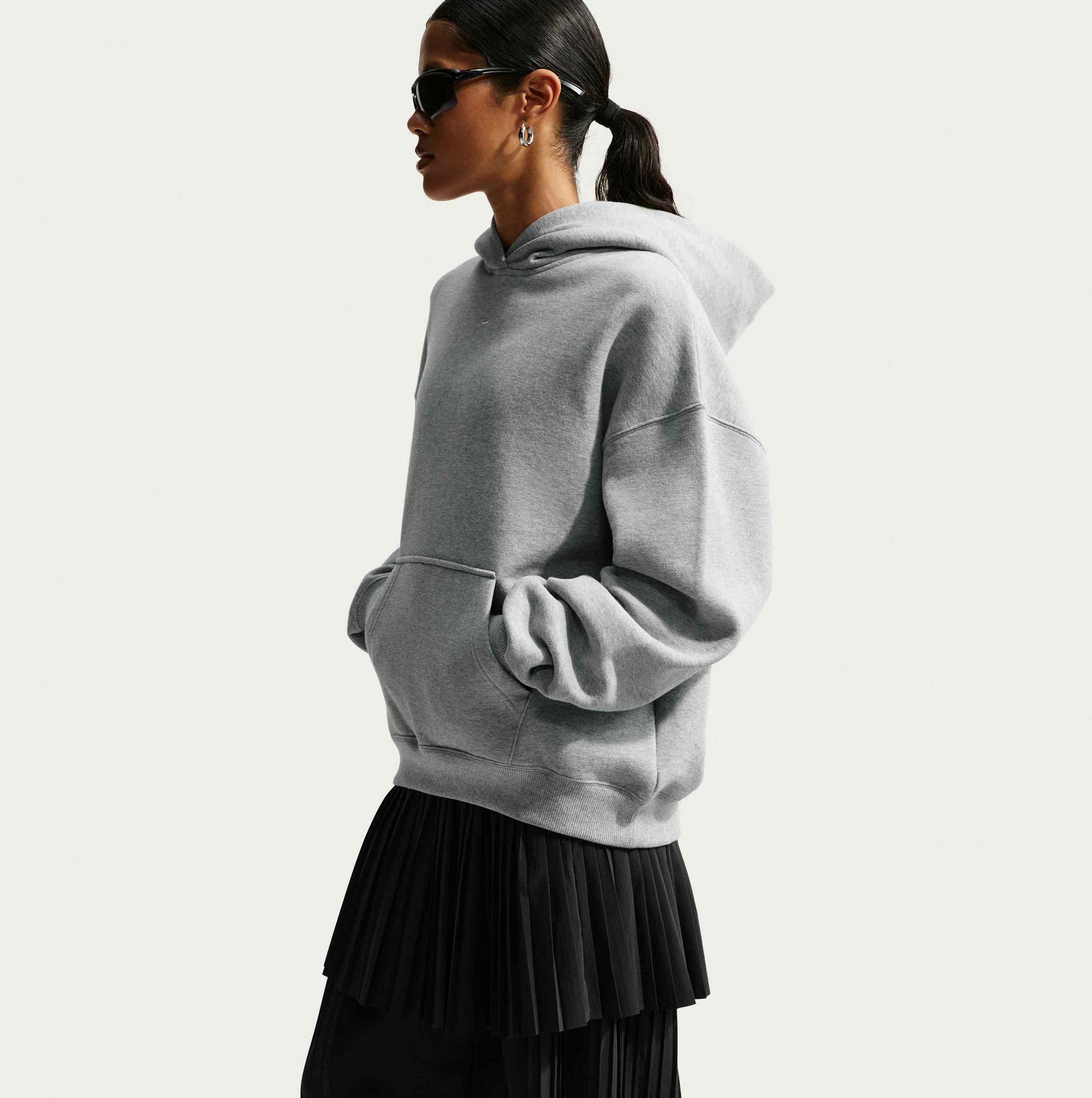 NIKE, Women's Oversized Pullover Hoodie Studio Fleece Medium Weight