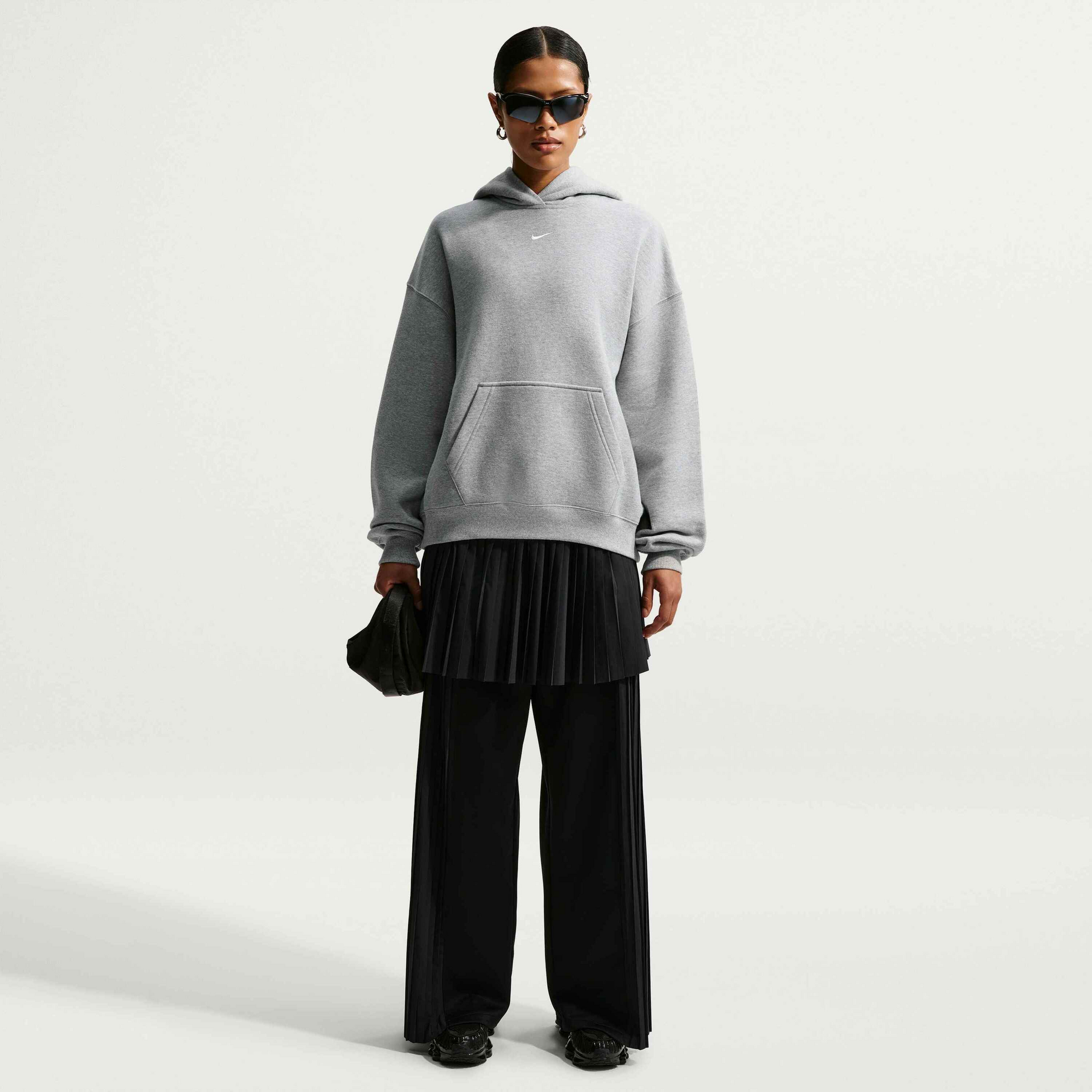 NIKE, Women's Oversized Pullover Hoodie Studio Fleece Medium Weight