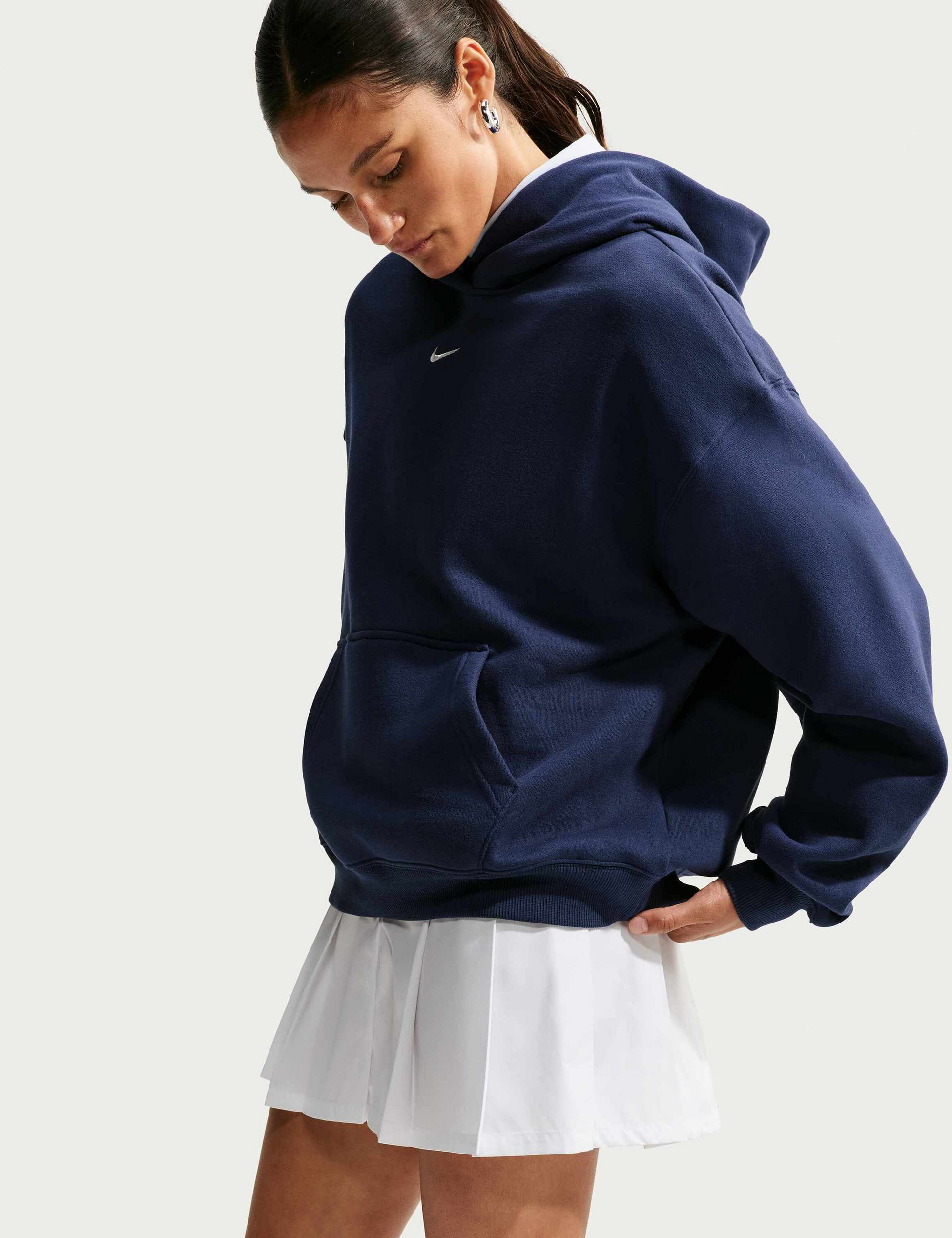 NIKE, Women's Oversized Pullover Hoodie Studio Fleece Medium Weight