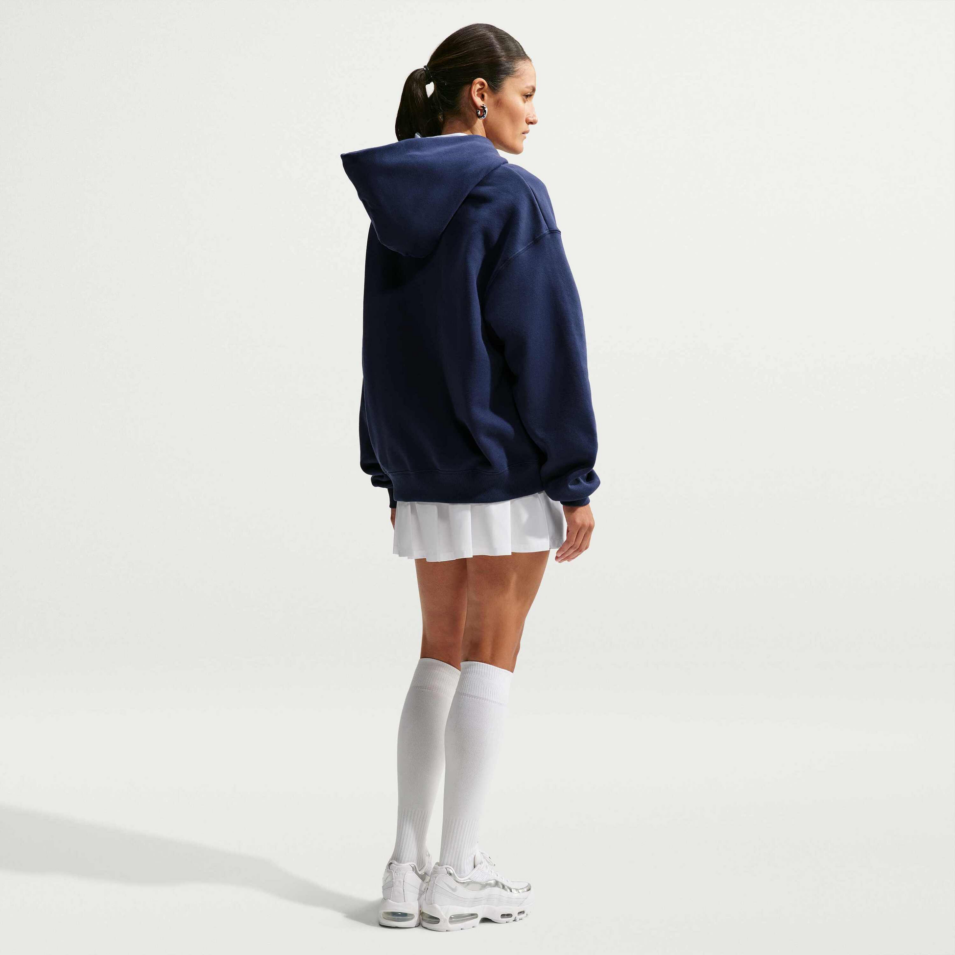 NIKE, Women's Oversized Pullover Hoodie Studio Fleece Medium Weight