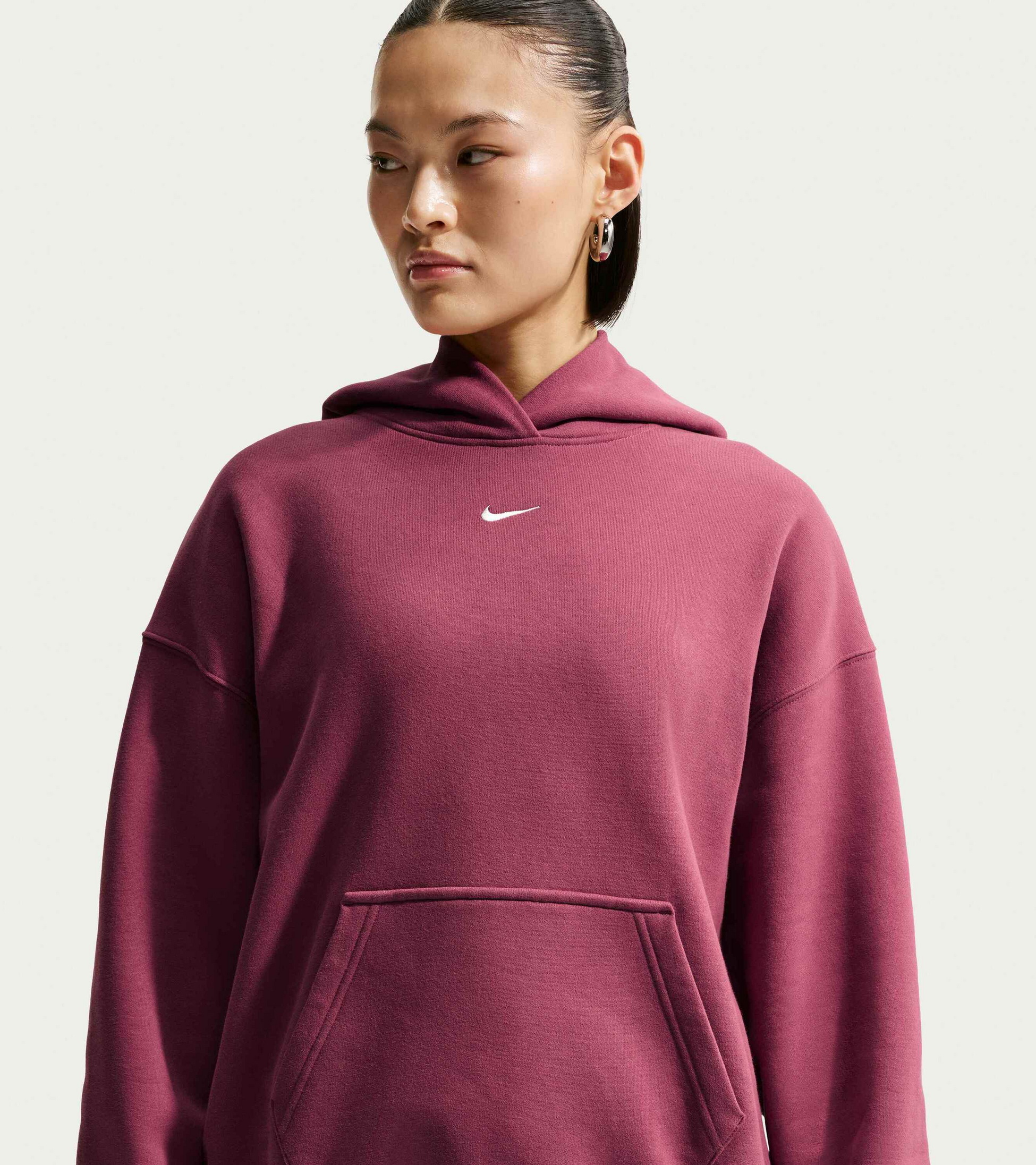NIKE, Women's Oversized Pullover Hoodie Studio Fleece Medium Weight