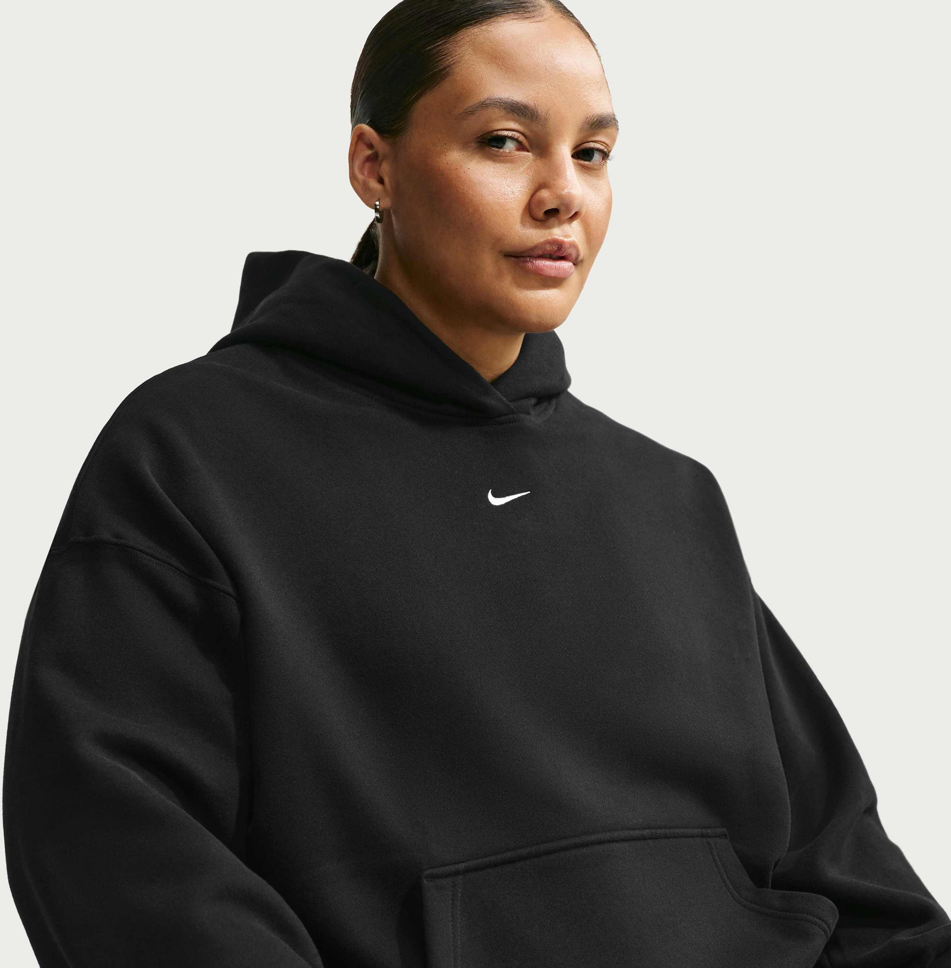 NIKE, Women's Oversized Pullover Hoodie Studio Fleece Medium Weight