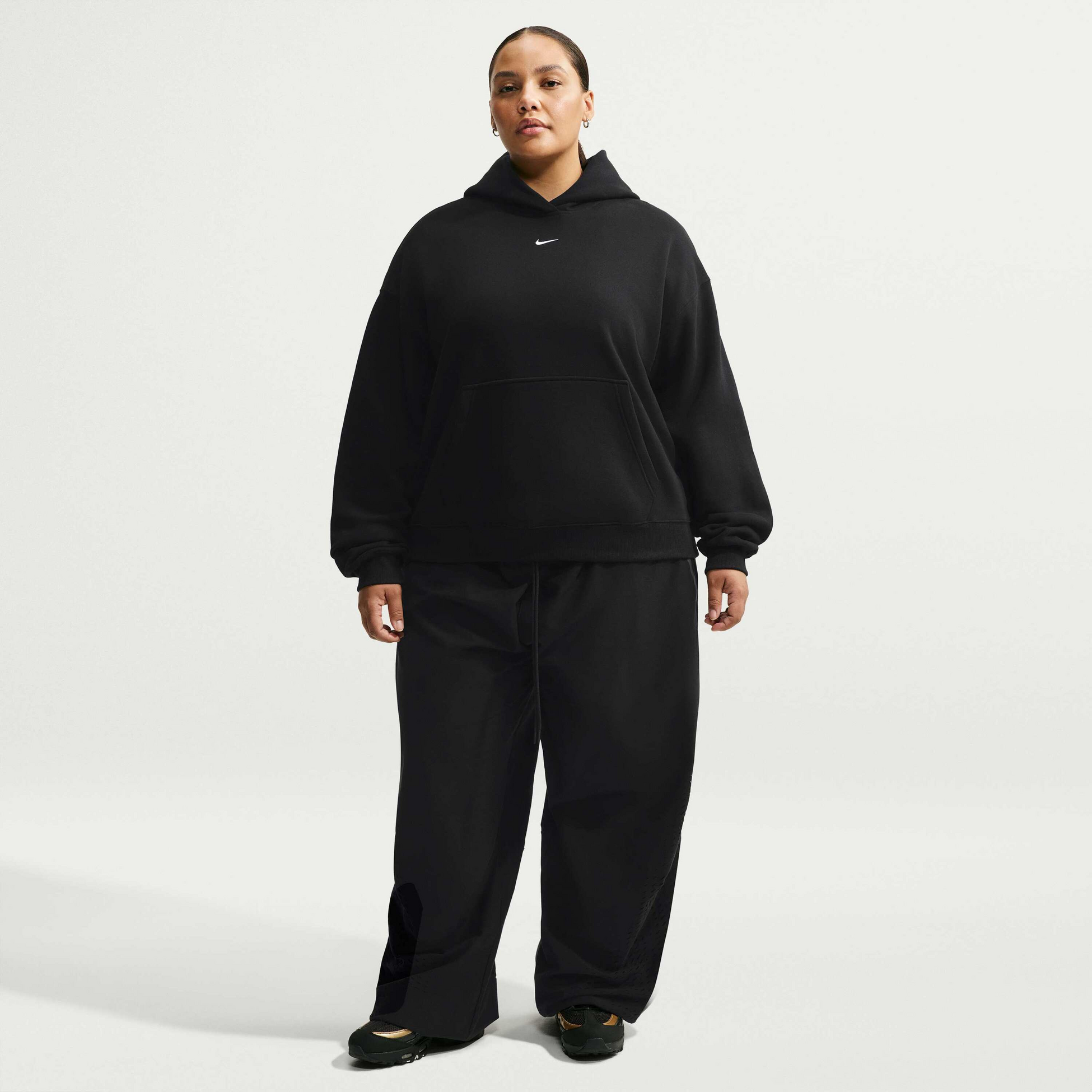 NIKE, Women's Oversized Pullover Hoodie Studio Fleece Medium Weight
