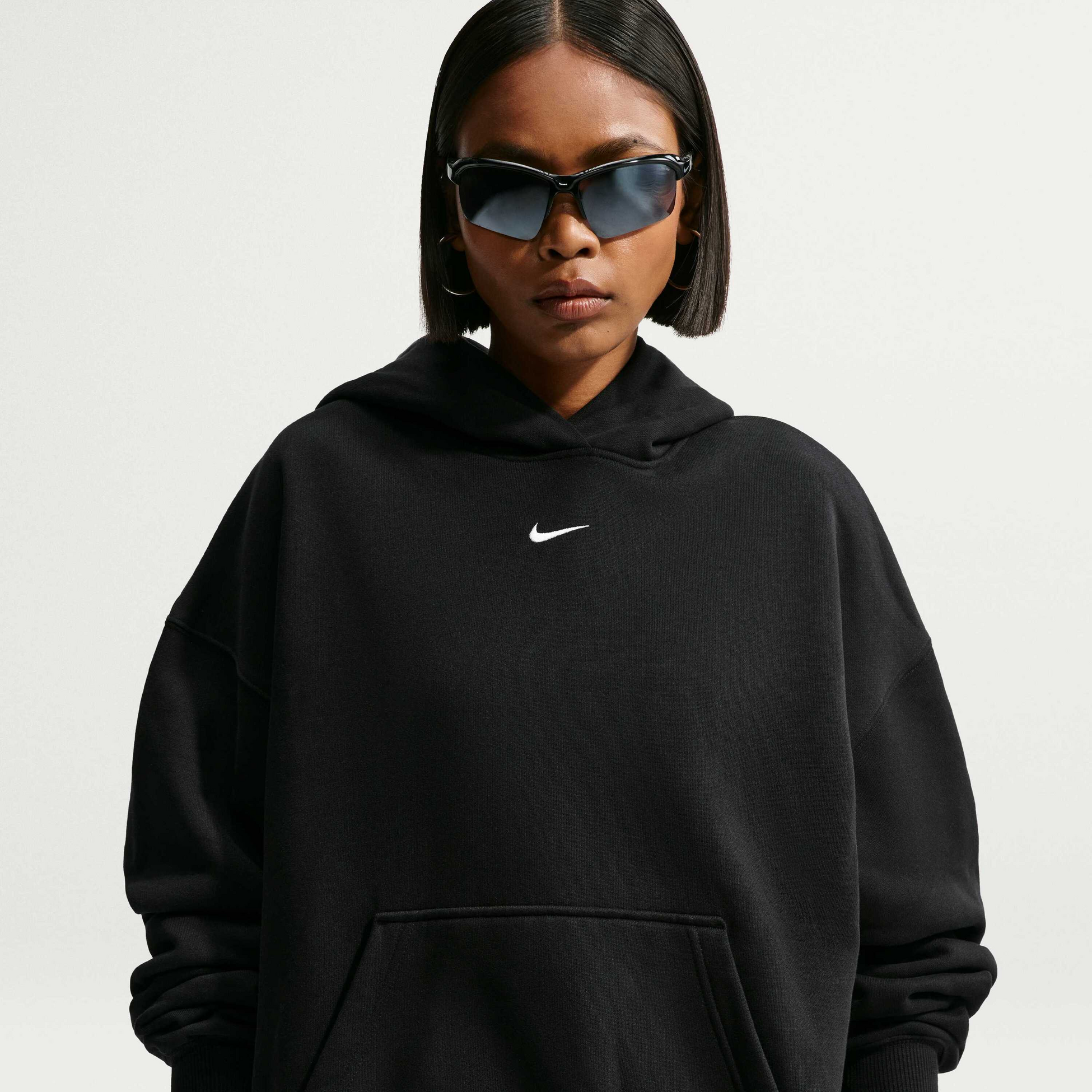 NIKE, Women's Oversized Pullover Hoodie Studio Fleece Medium Weight