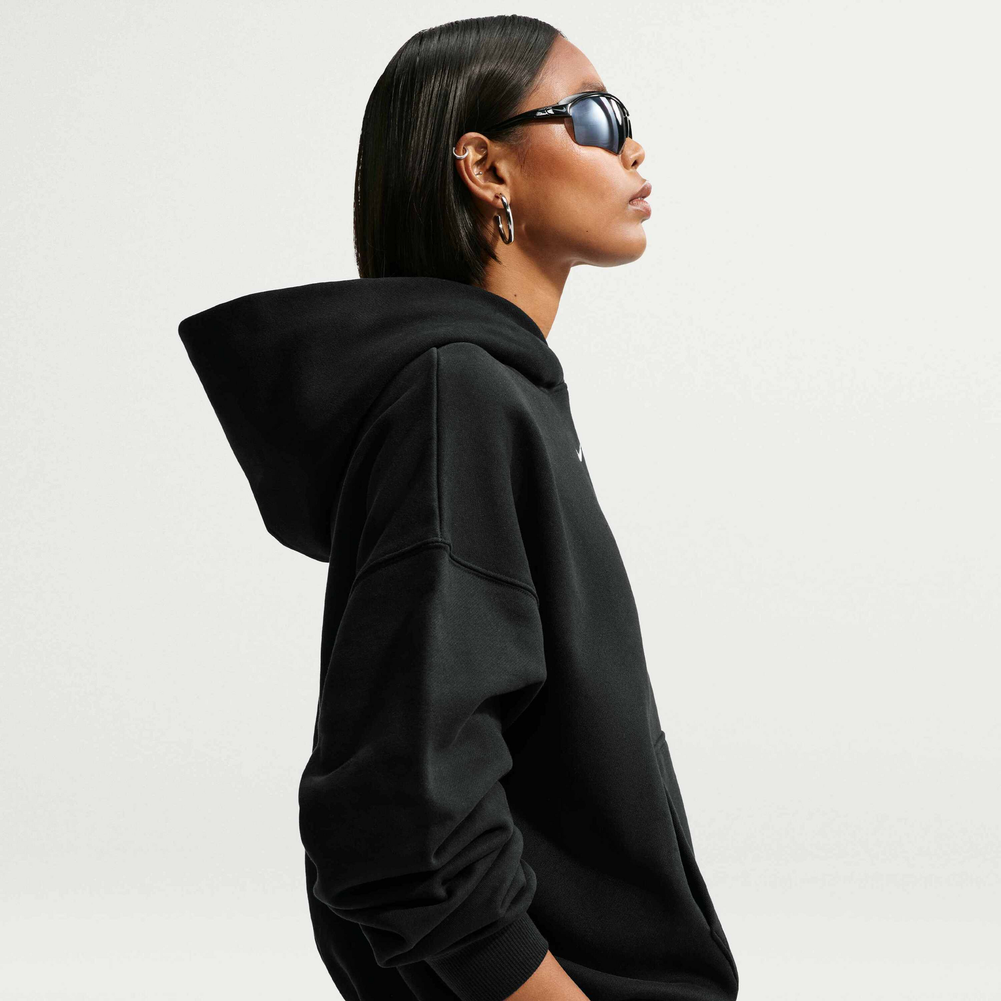 NIKE, Women's Oversized Pullover Hoodie Studio Fleece Medium Weight