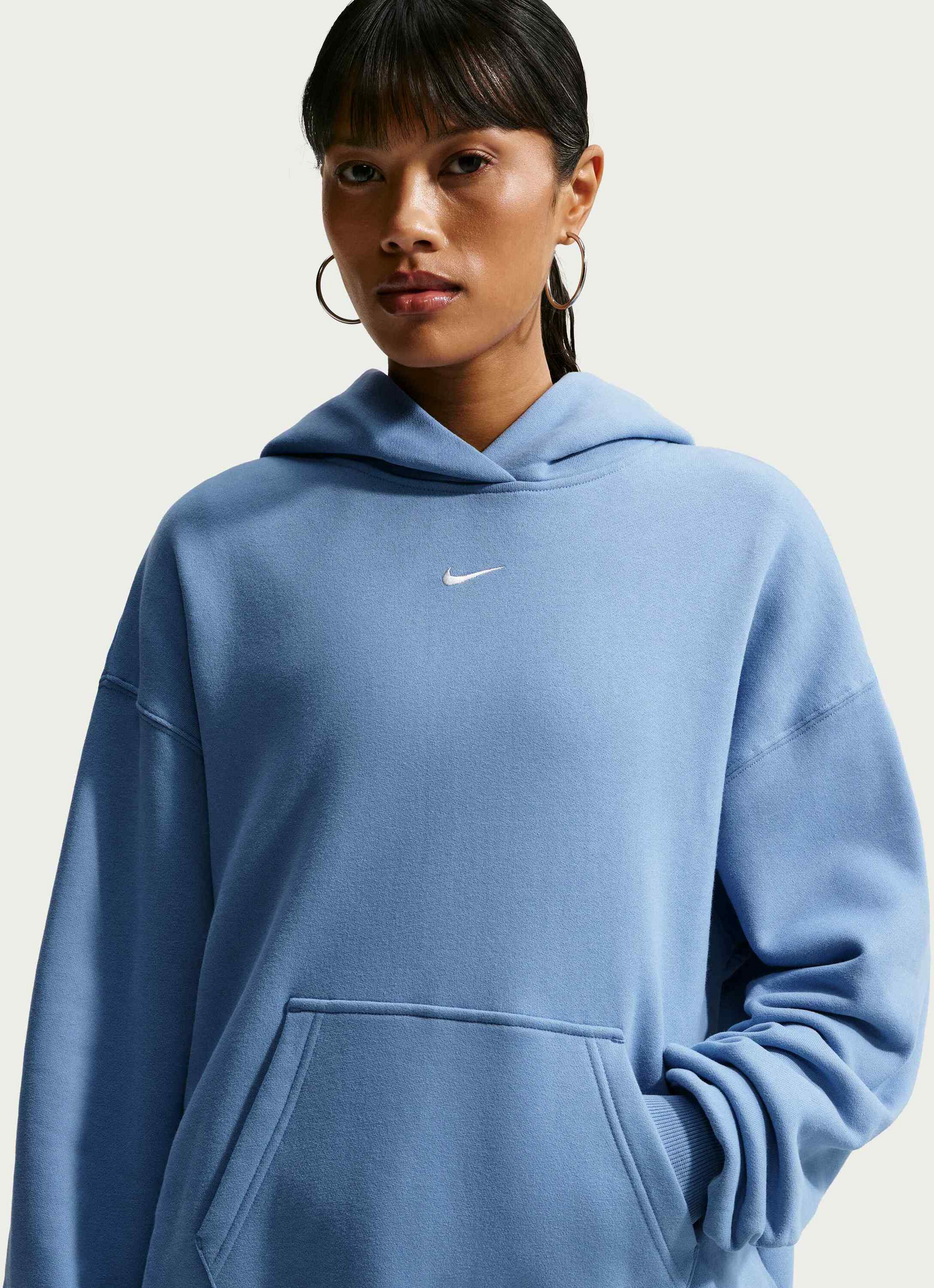 NIKE, Women's Oversized Pullover Hoodie Studio Fleece Medium Weight