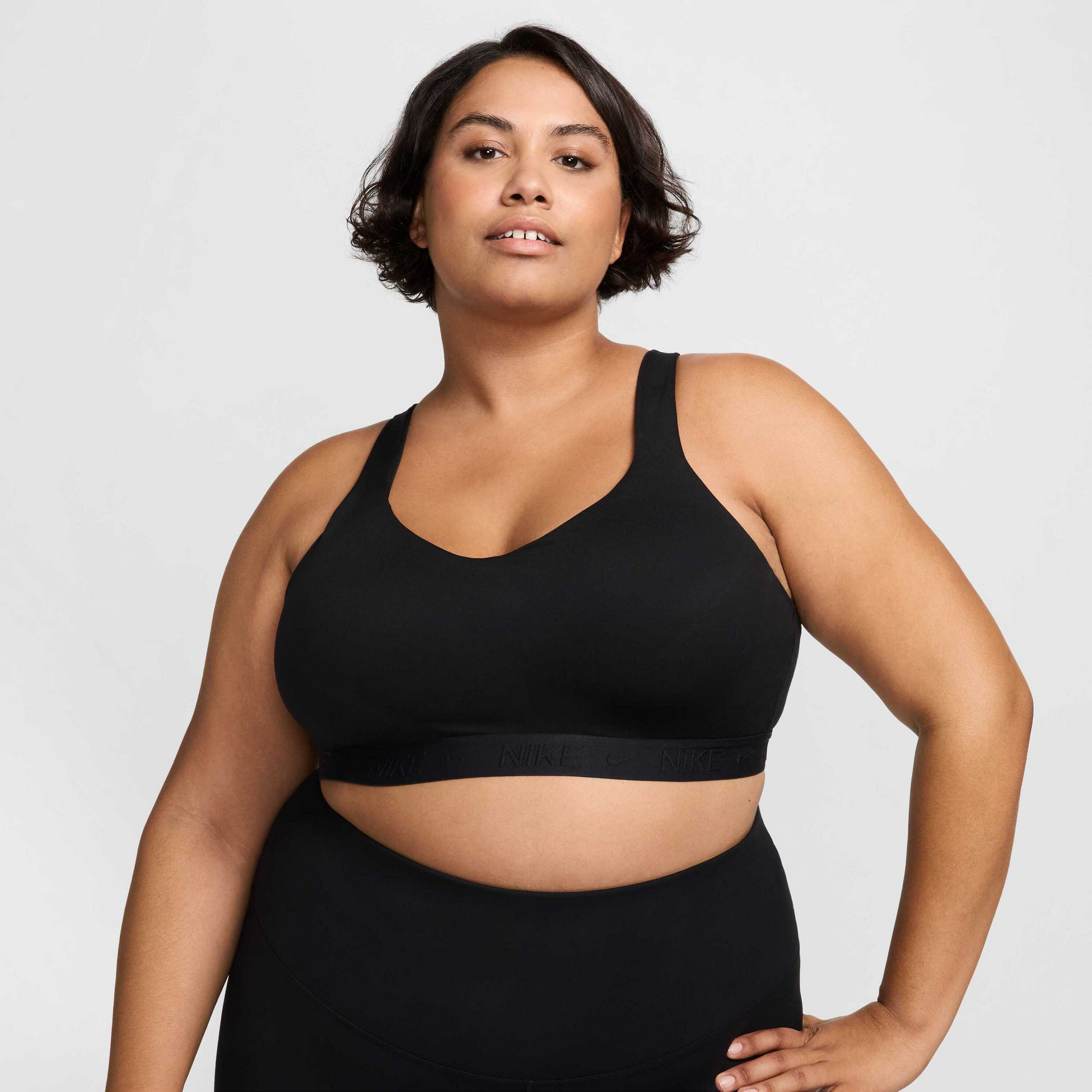 NIKE, Women's Padded Adjustable Sports Bra (plus Size) Indy High-support