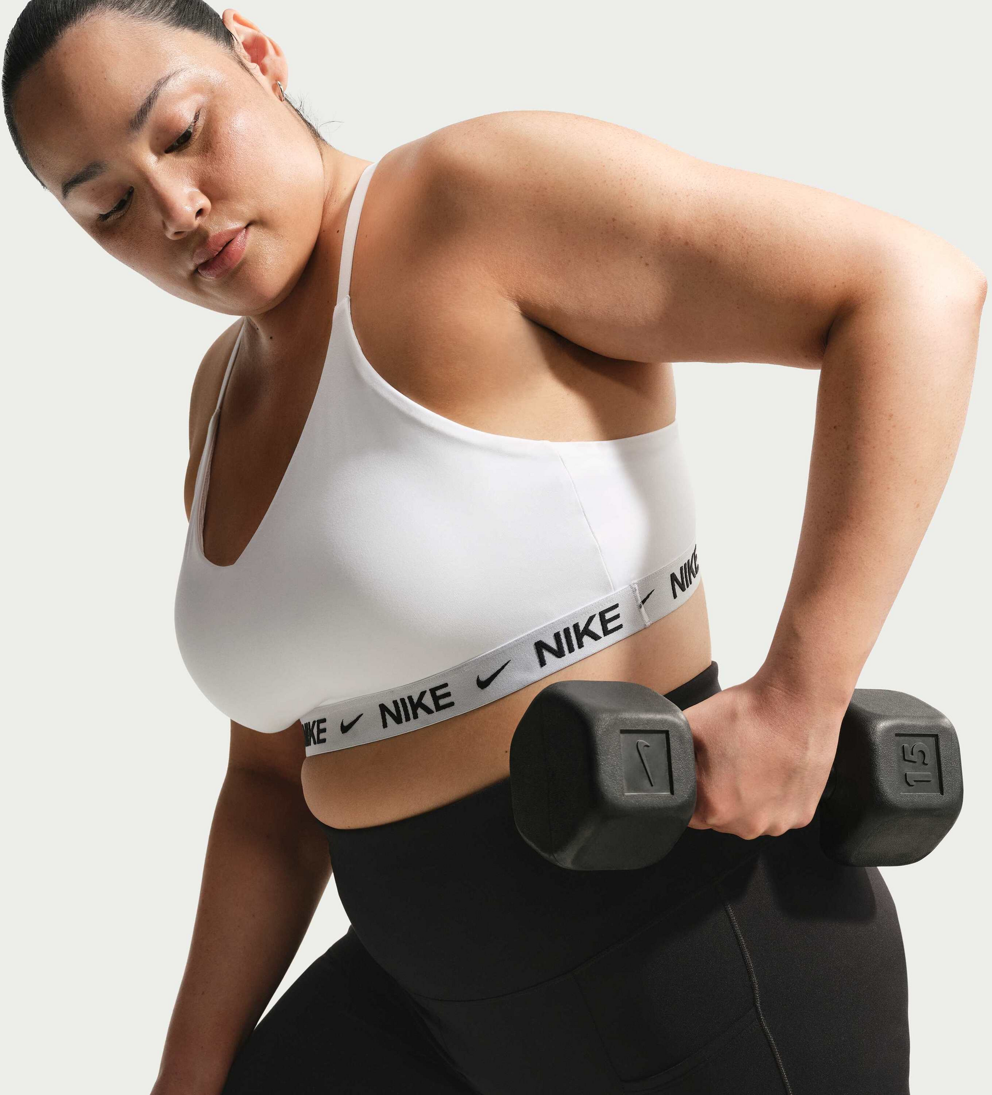 NIKE, Women's Padded Adjustable Sports Bra (plus Size) Indy Light-support