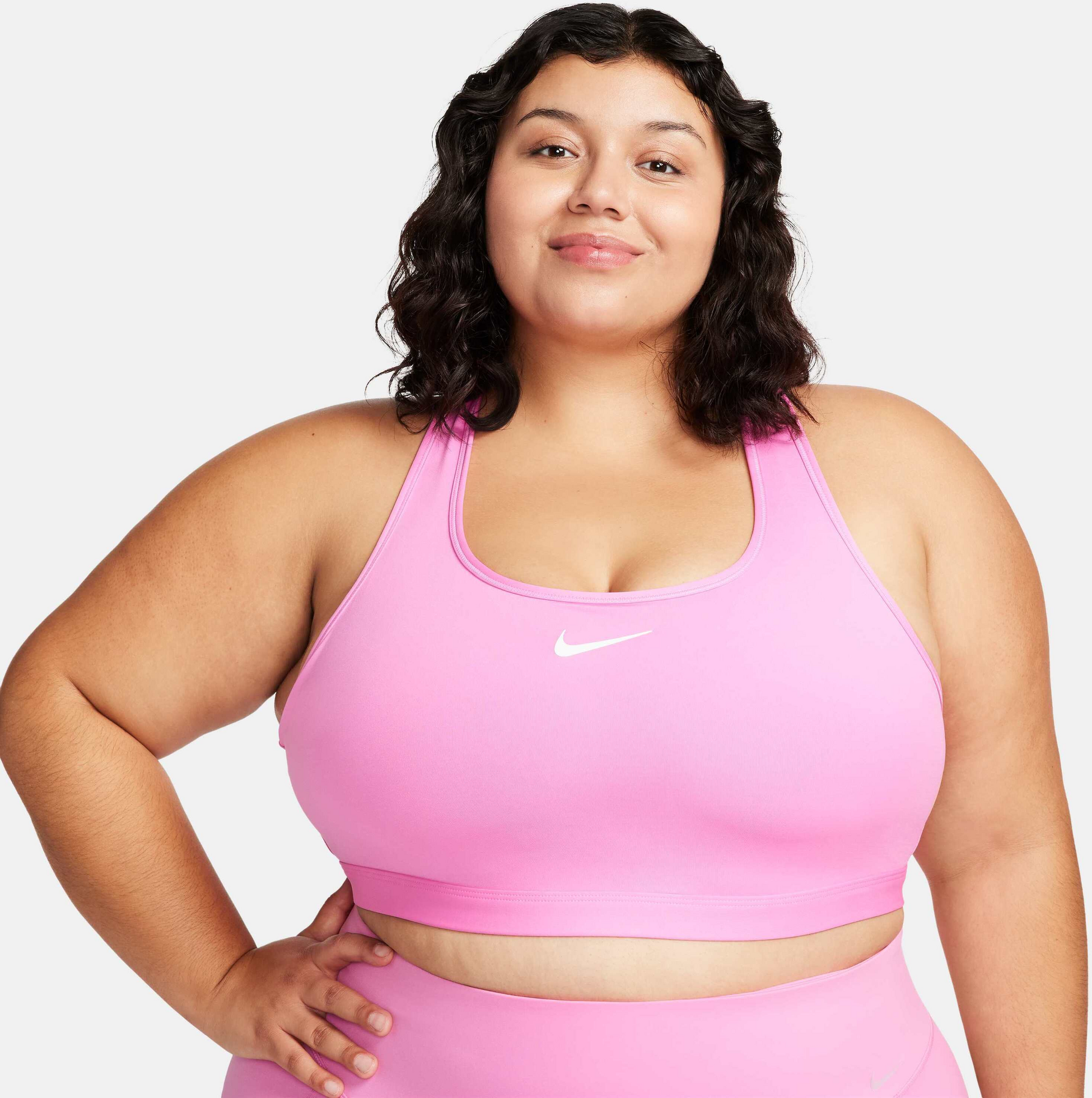 NIKE, Women's Padded Sports Bra (plus Size) Swoosh Medium Support