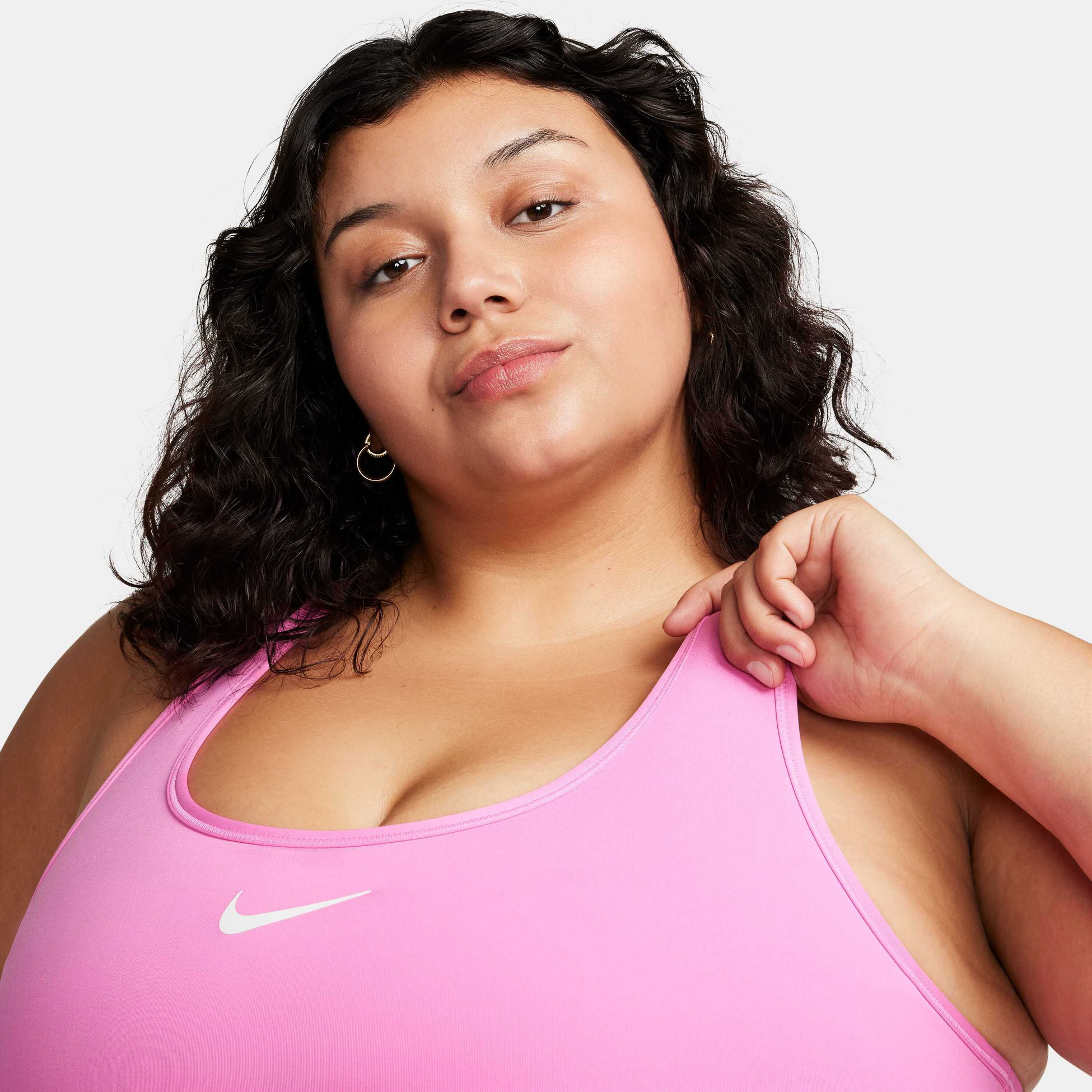 NIKE, Women's Padded Sports Bra (plus Size) Swoosh Medium Support