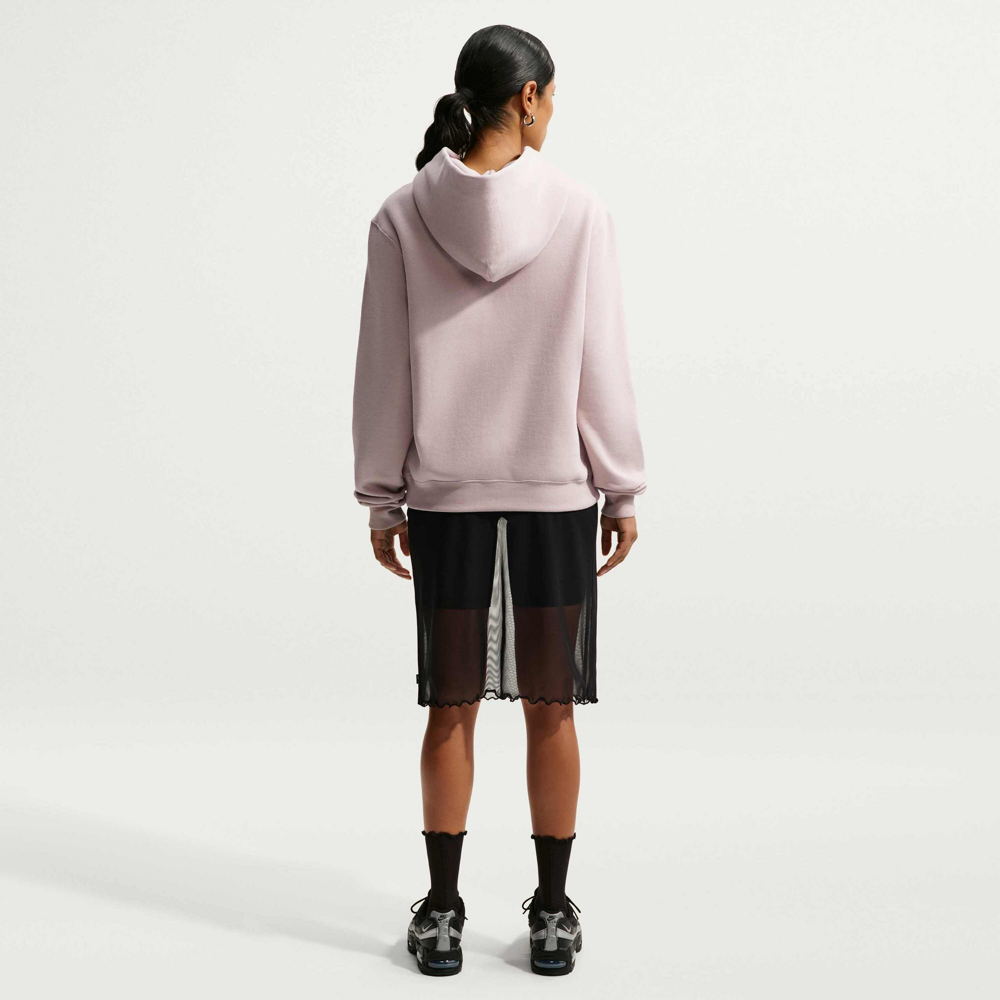 NIKE, Women's Pullover Hoodie Studio Fleece Medium Weight