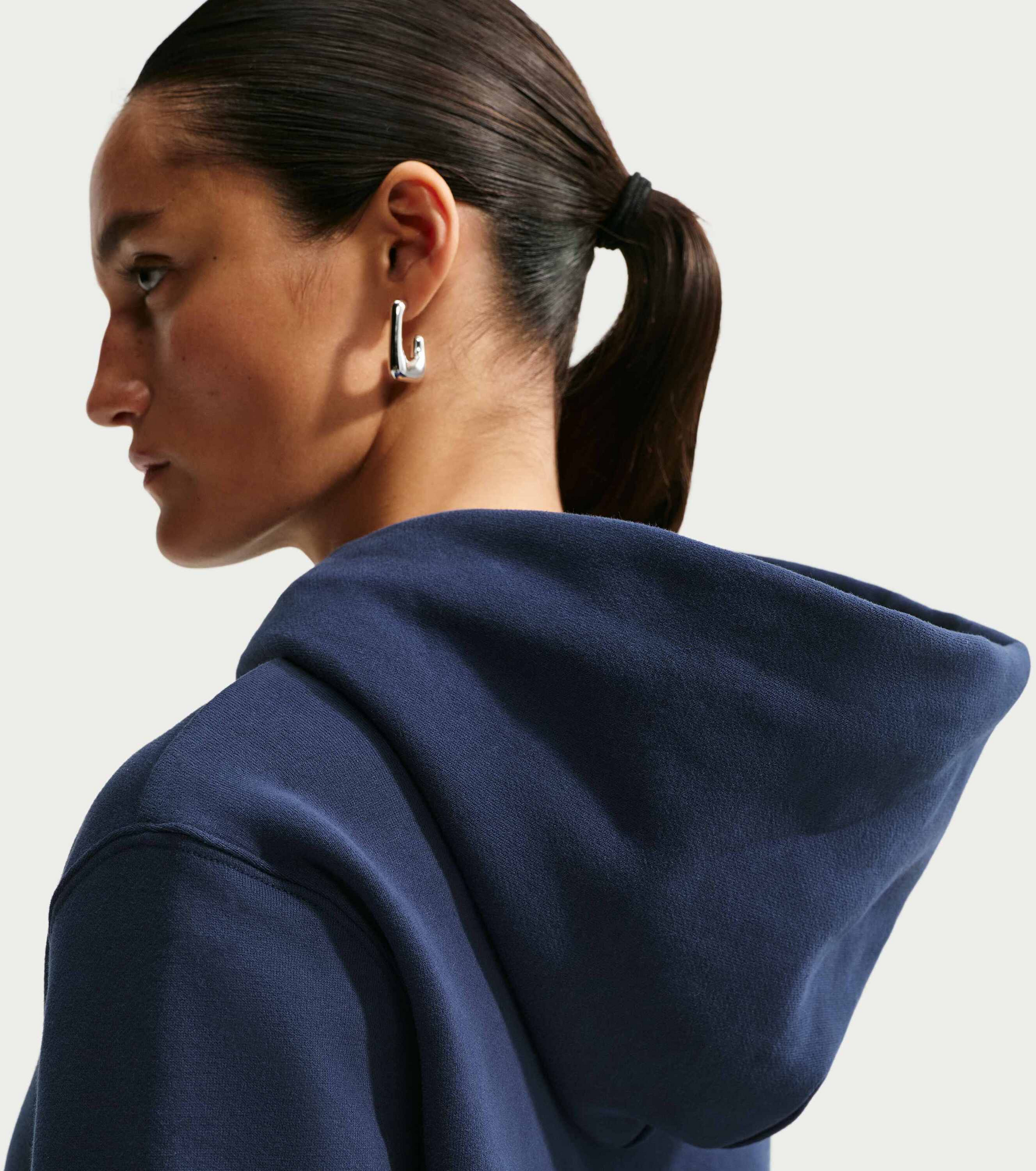 NIKE, Women's Pullover Hoodie Studio Fleece Medium Weight