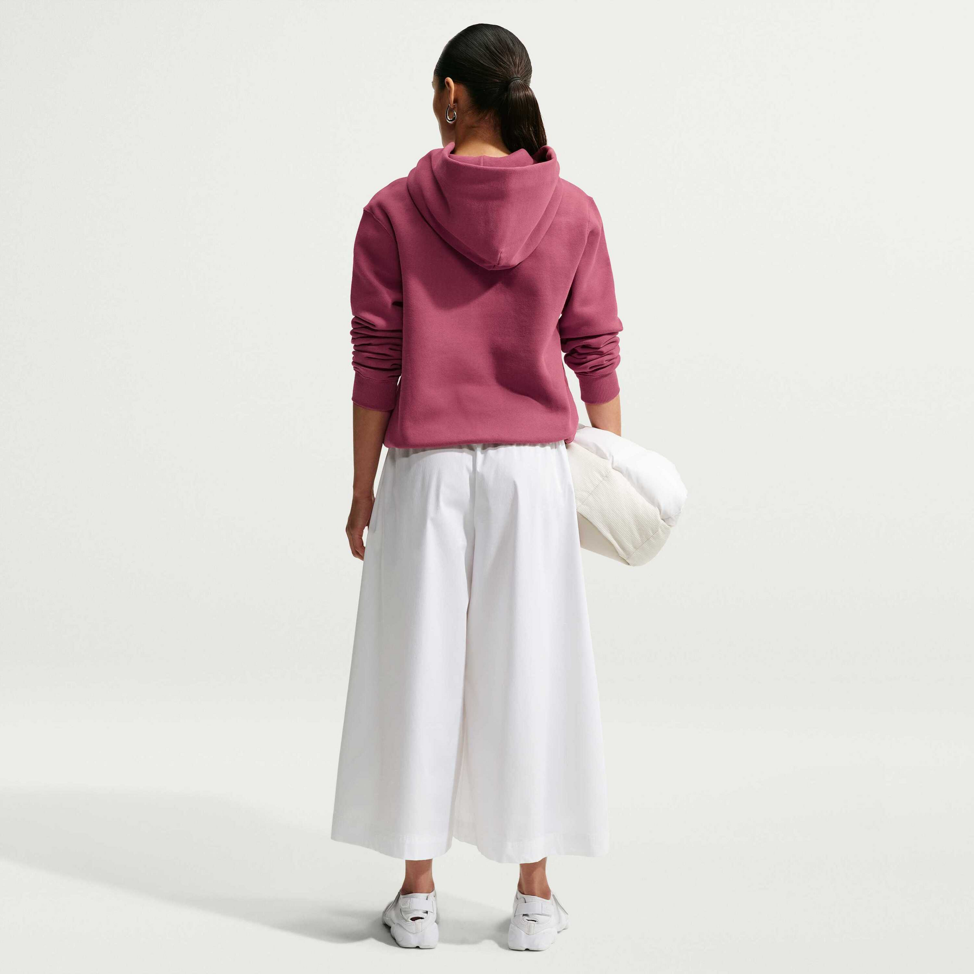 NIKE, Women's Pullover Hoodie Studio Fleece Medium Weight