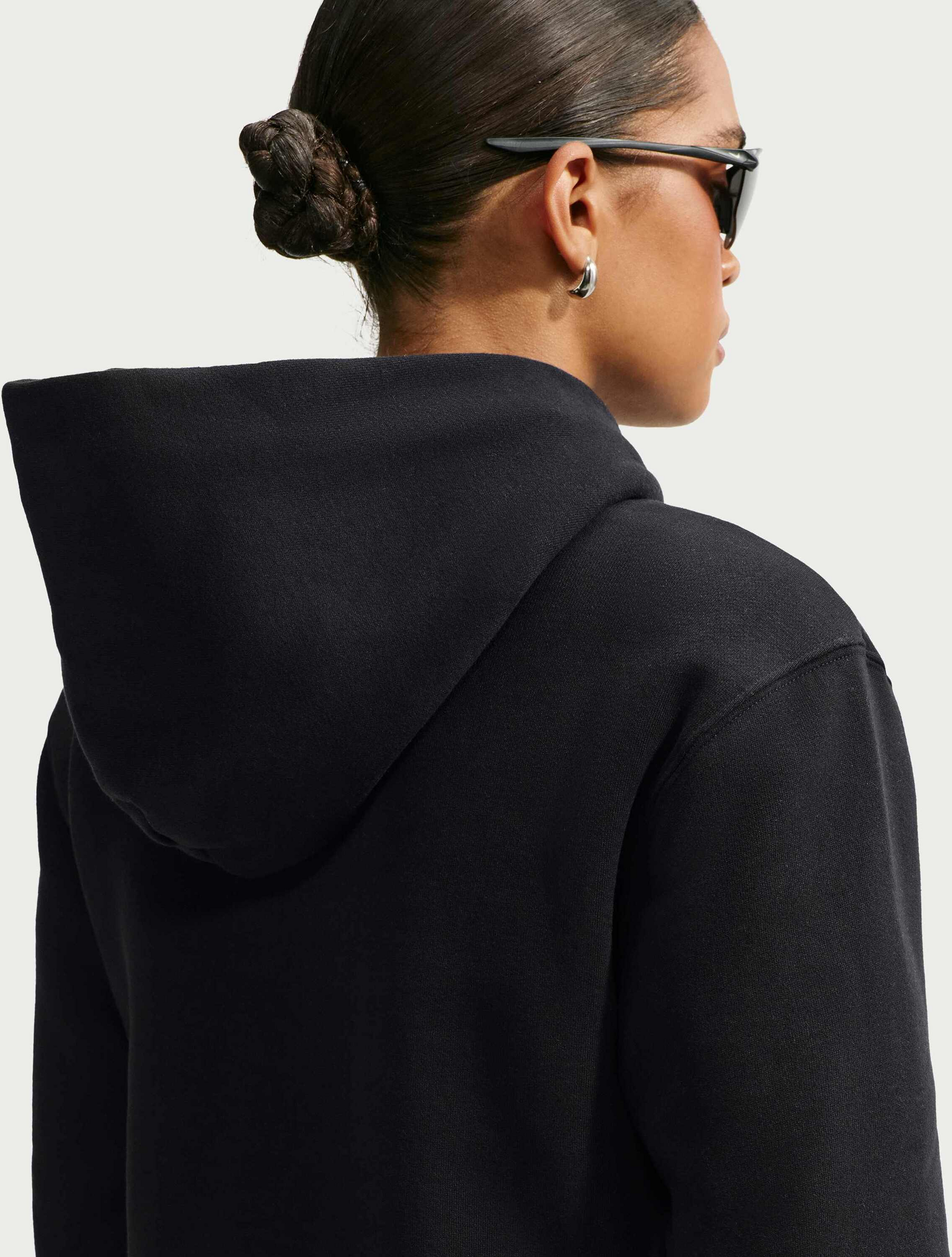 NIKE, Women's Pullover Hoodie Studio Fleece Medium Weight