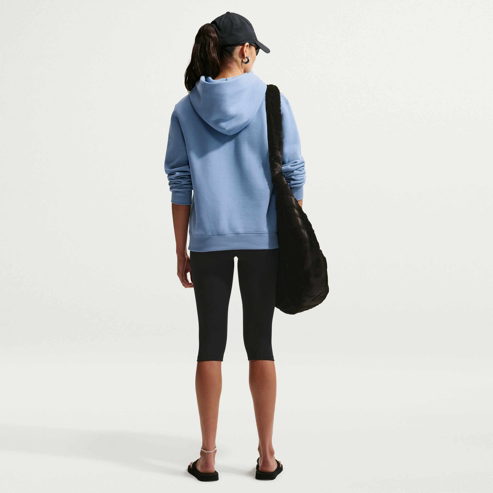 NIKE, Women's Pullover Hoodie Studio Fleece Medium Weight