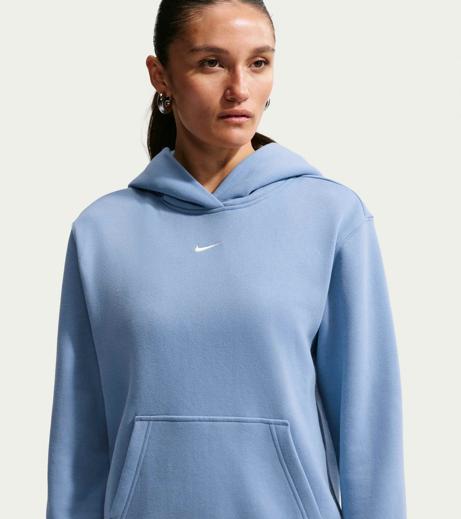 NIKE, Women's Pullover Hoodie Studio Fleece Medium Weight