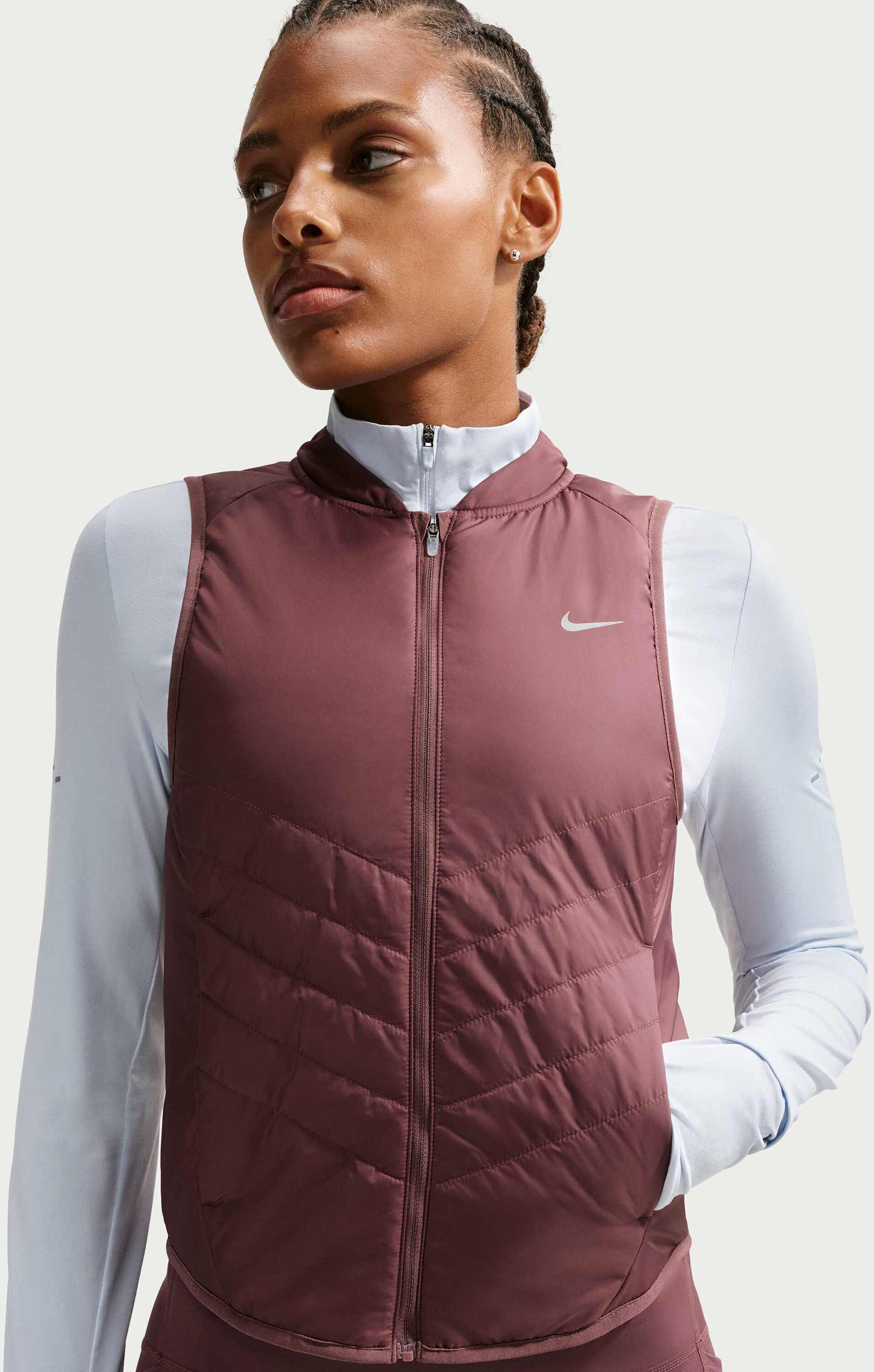 NIKE, Women's Repel Warm Running Vest Tempo
