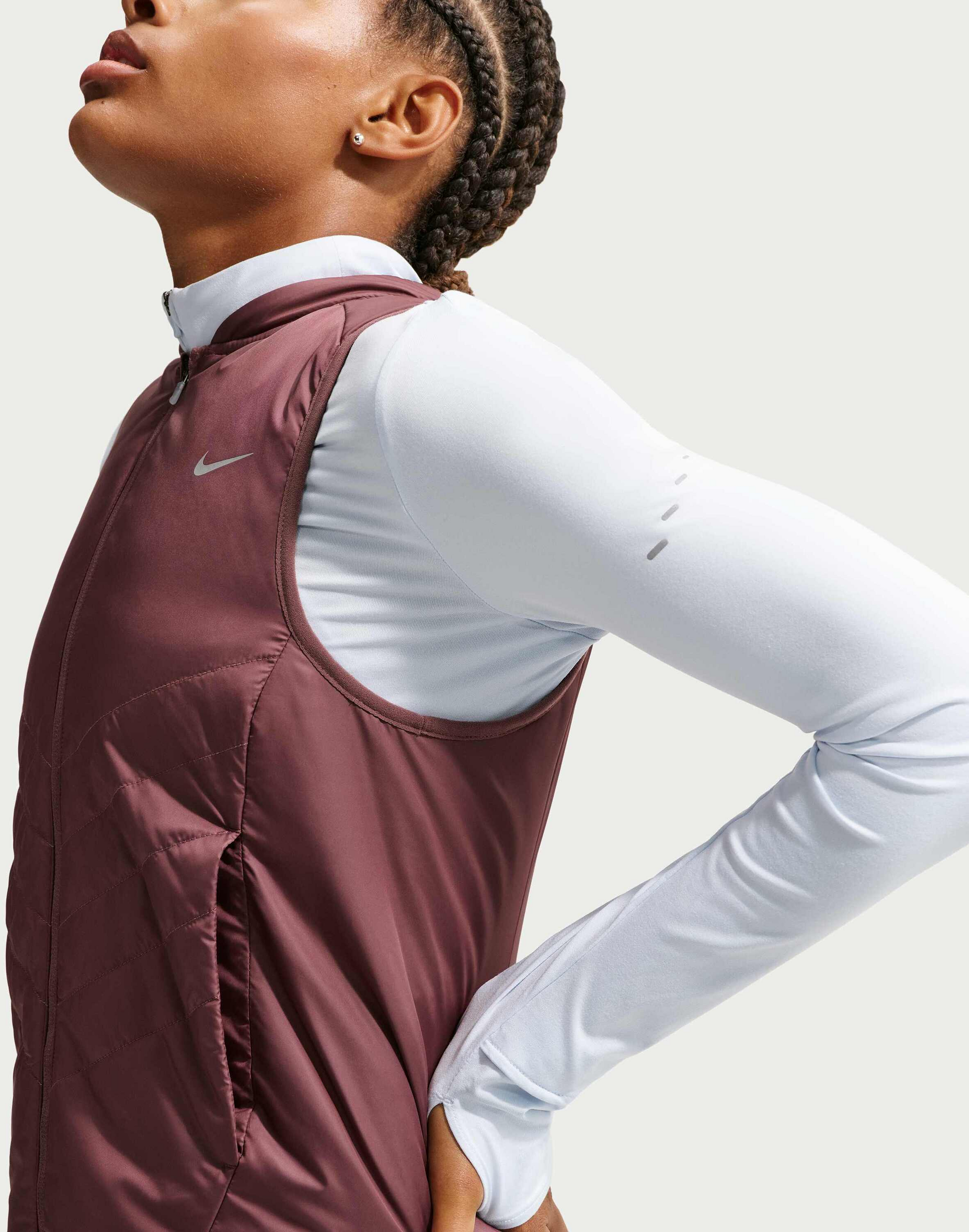 NIKE, Women's Repel Warm Running Vest Tempo