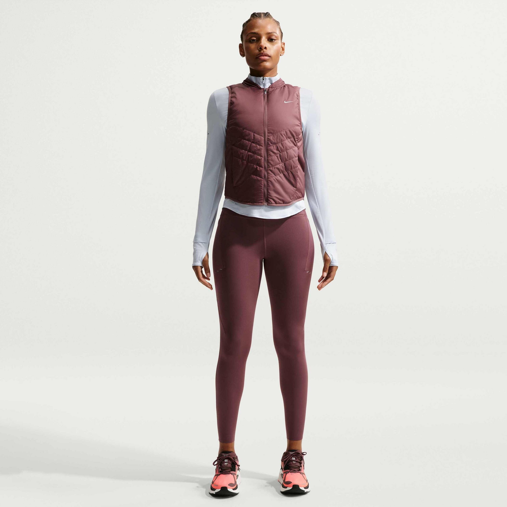 NIKE, Women's Repel Warm Running Vest Tempo