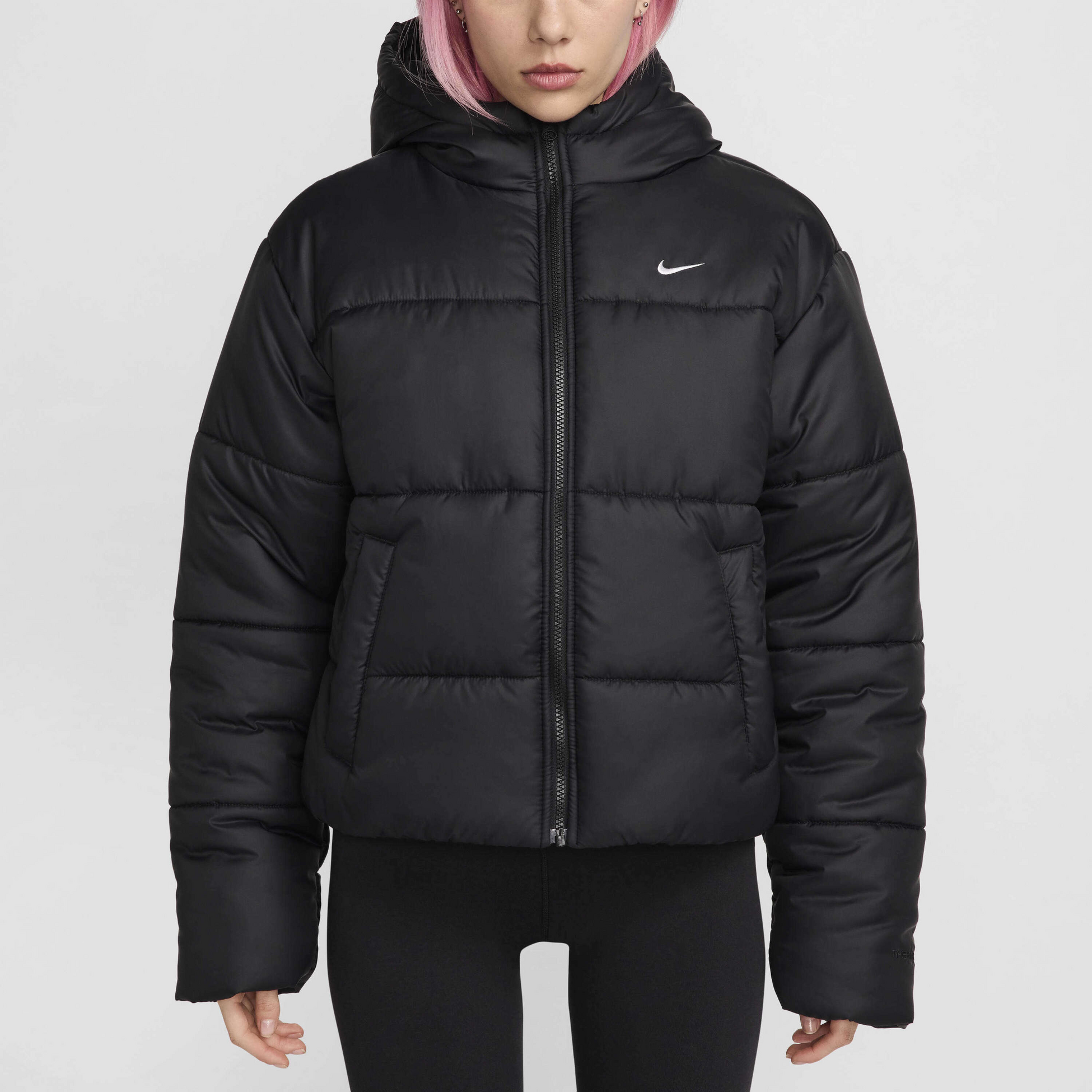 NIKE, Women's Therma-fit Loose Hooded Jacket Sportswear Classic Puffer