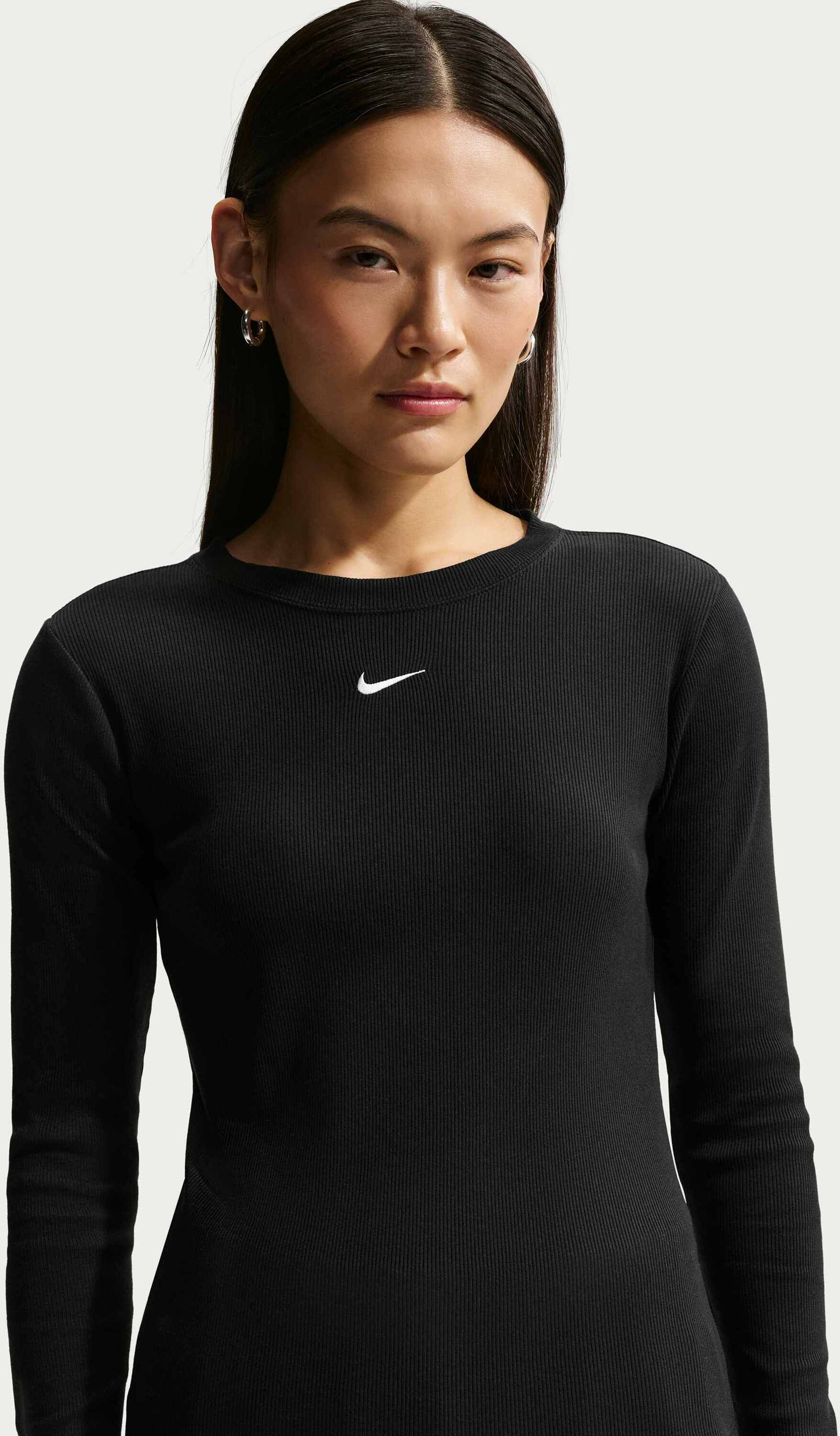 NIKE, Women's Tight Long-sleeve Ribbed T-shirt Sportswear