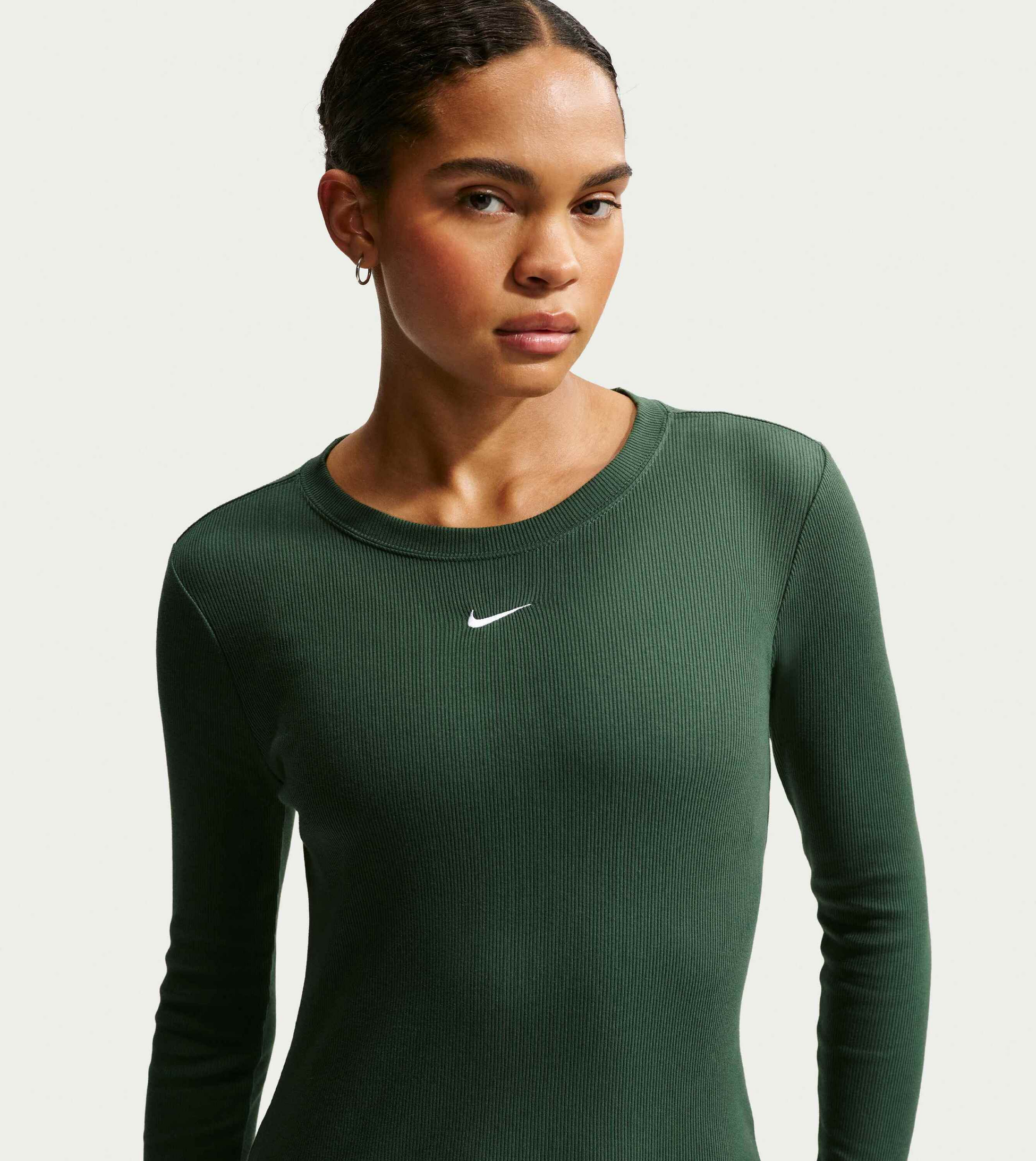 NIKE, Women's Tight Long-sleeve Ribbed T-shirt Sportswear