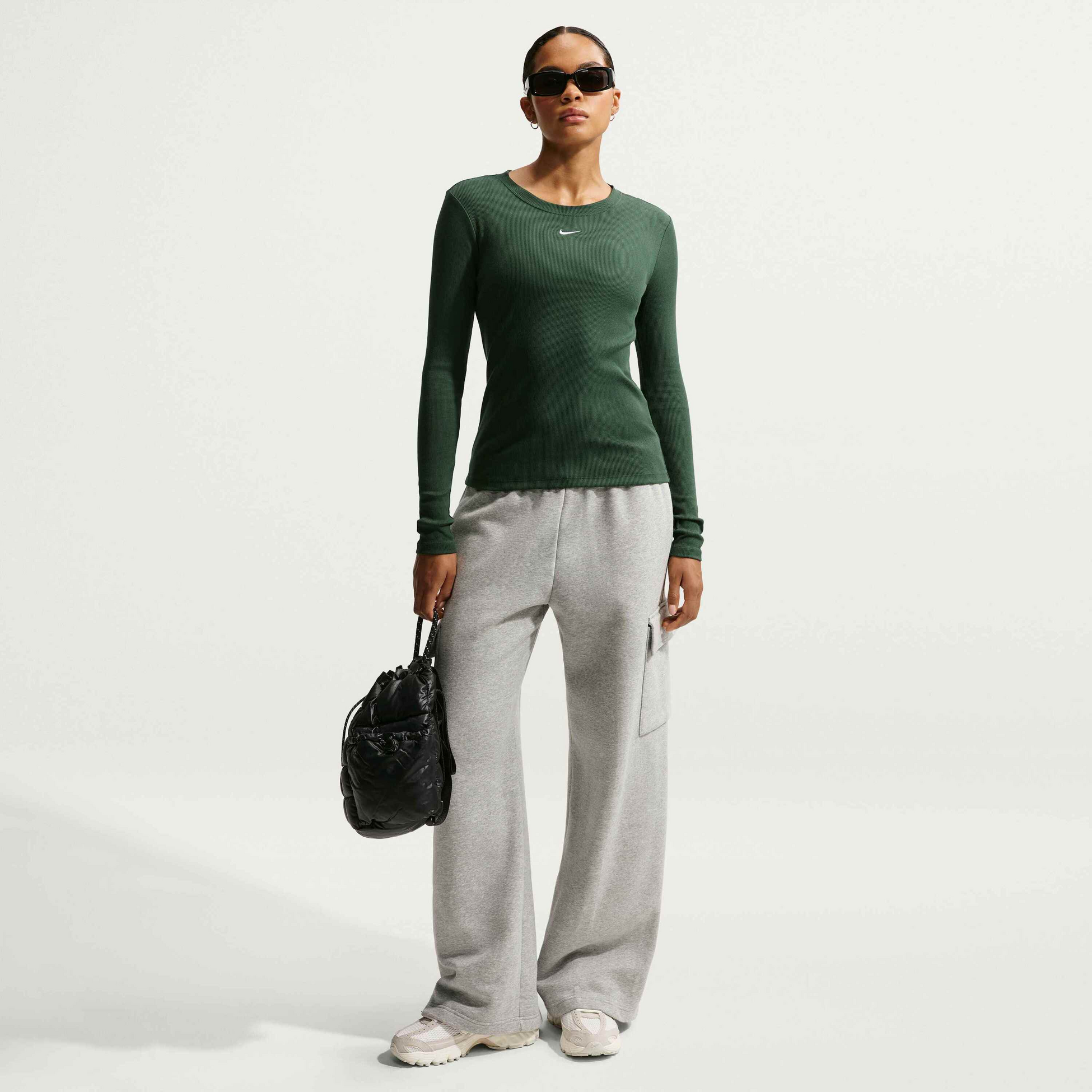 NIKE, Women's Tight Long-sleeve Ribbed T-shirt Sportswear