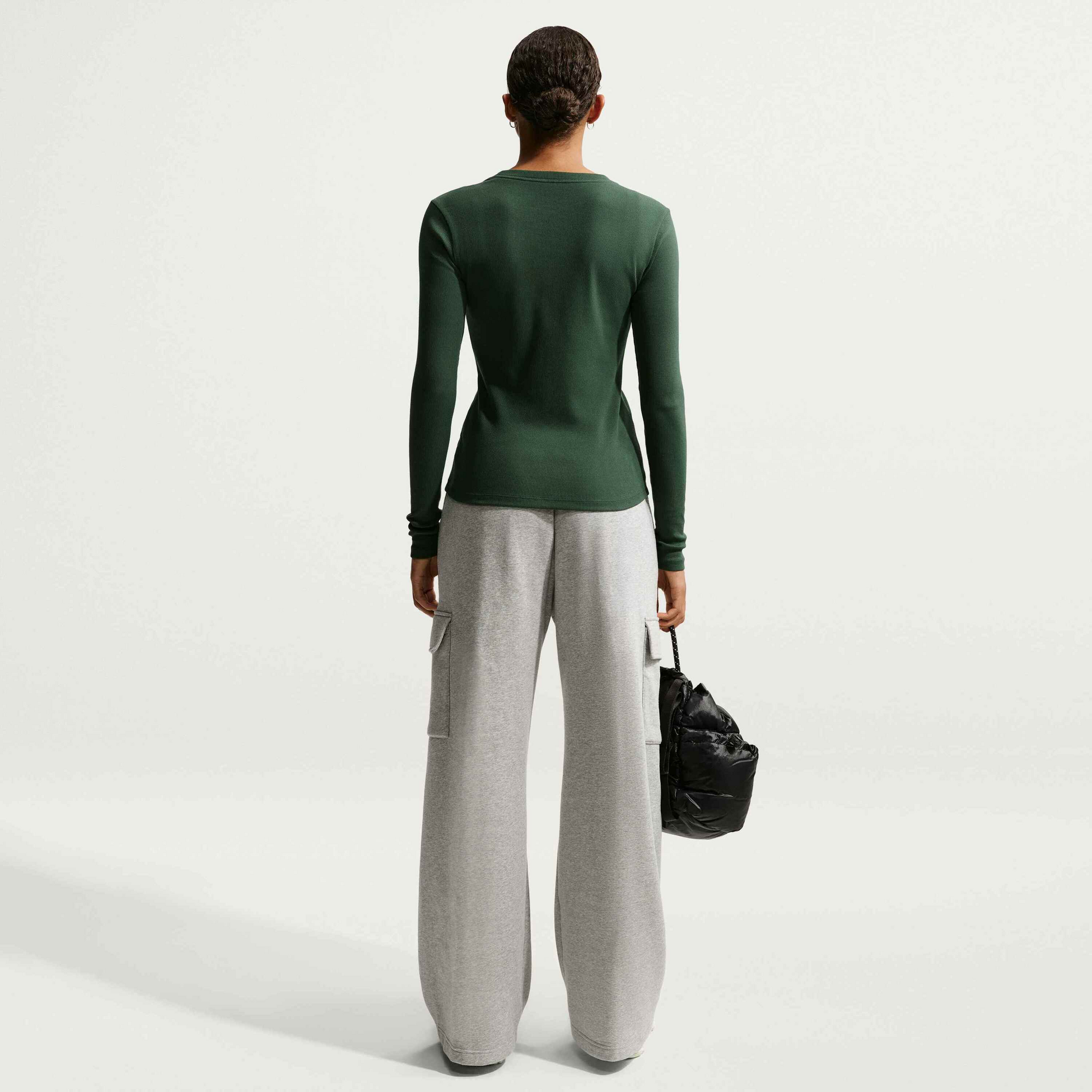 NIKE, Women's Tight Long-sleeve Ribbed T-shirt Sportswear