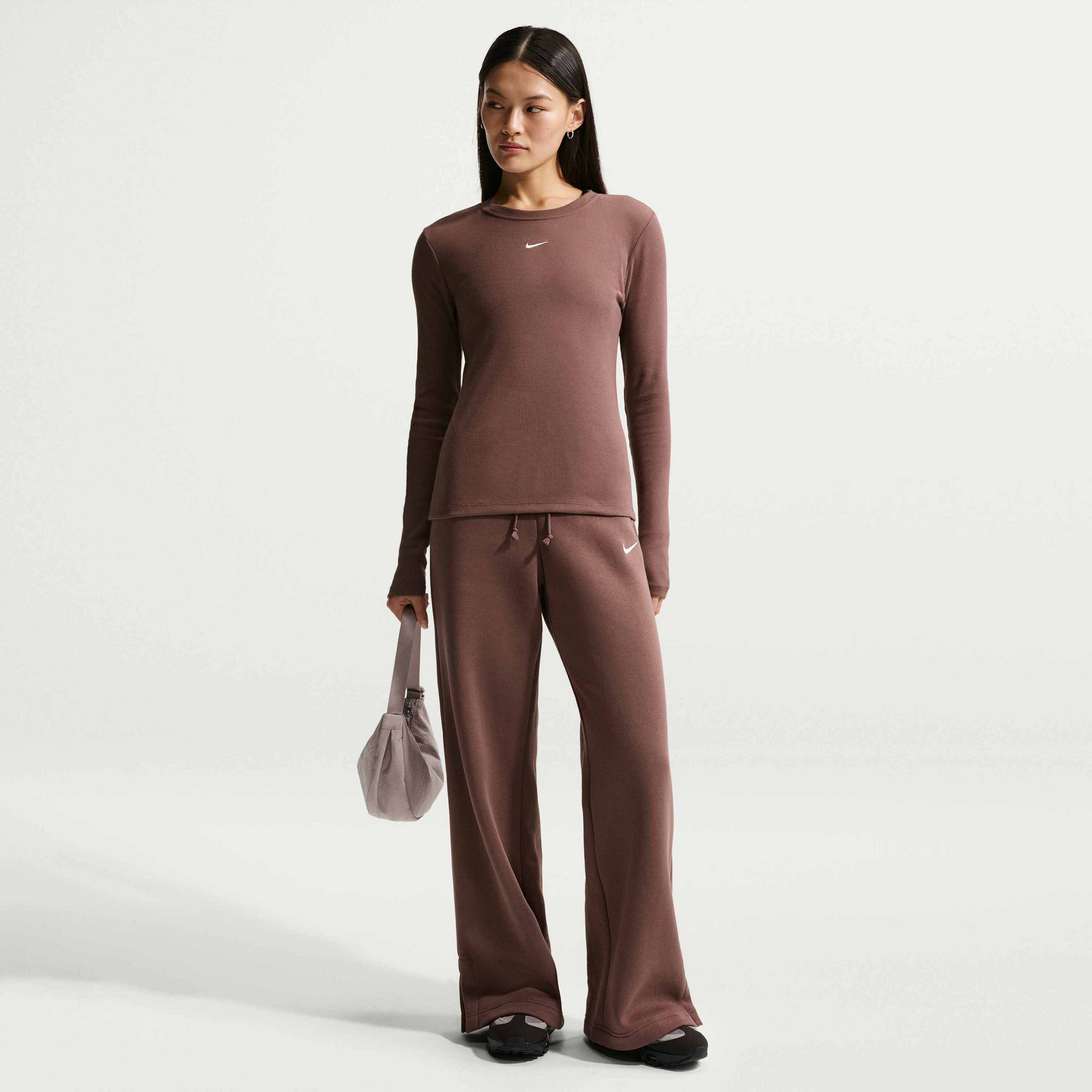 NIKE, Women's Tight Long-sleeve Ribbed T-shirt Sportswear