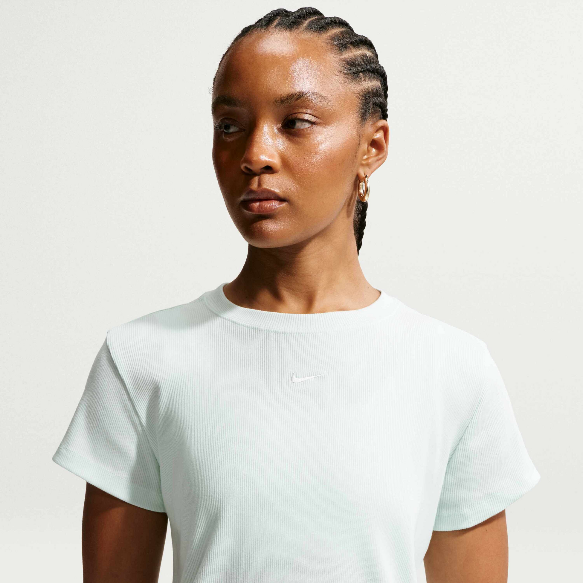 NIKE, Women's Tight Ribbed Short-sleeve T-shirt Sportswear