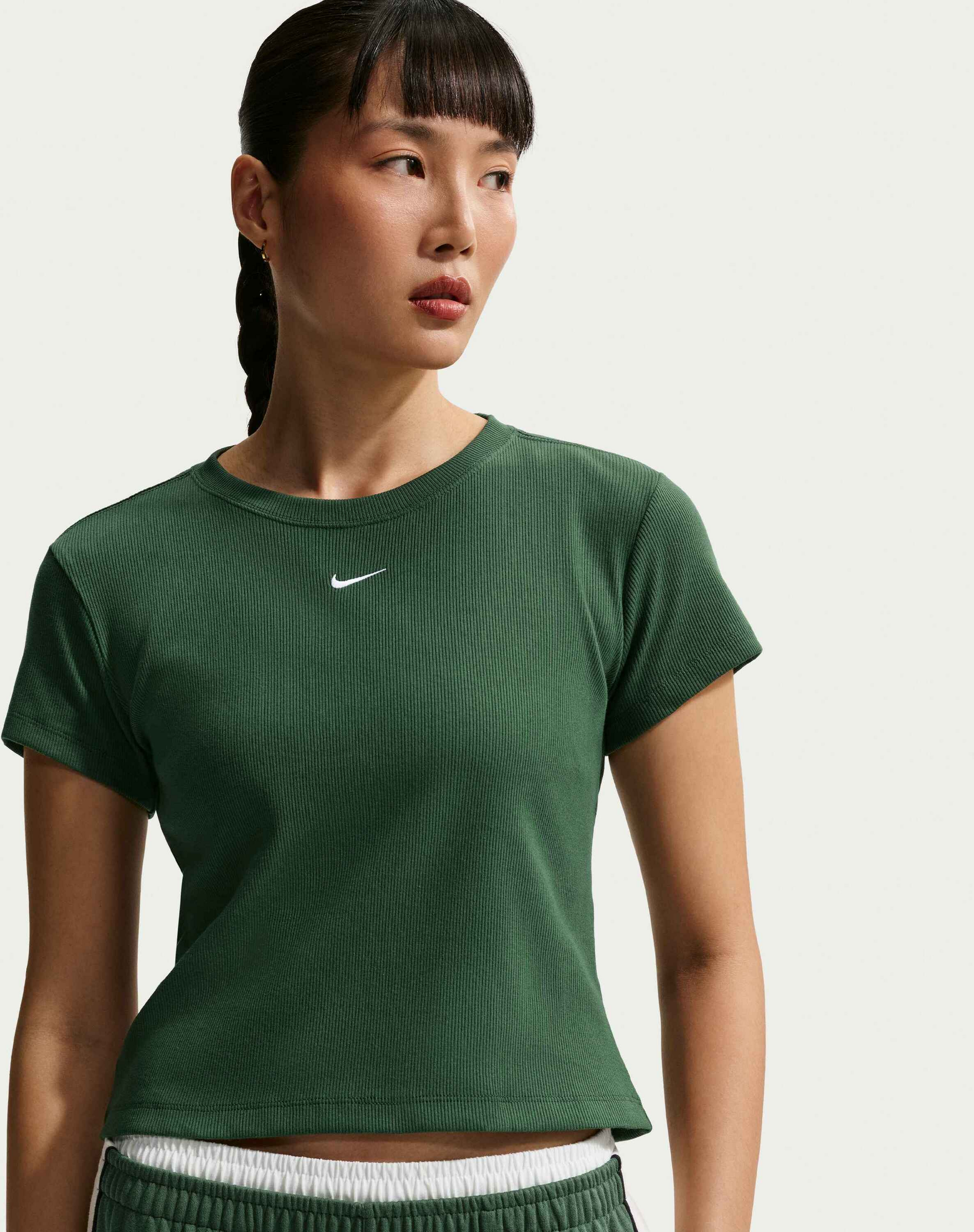 NIKE, Women's Tight Ribbed Short-sleeve T-shirt Sportswear