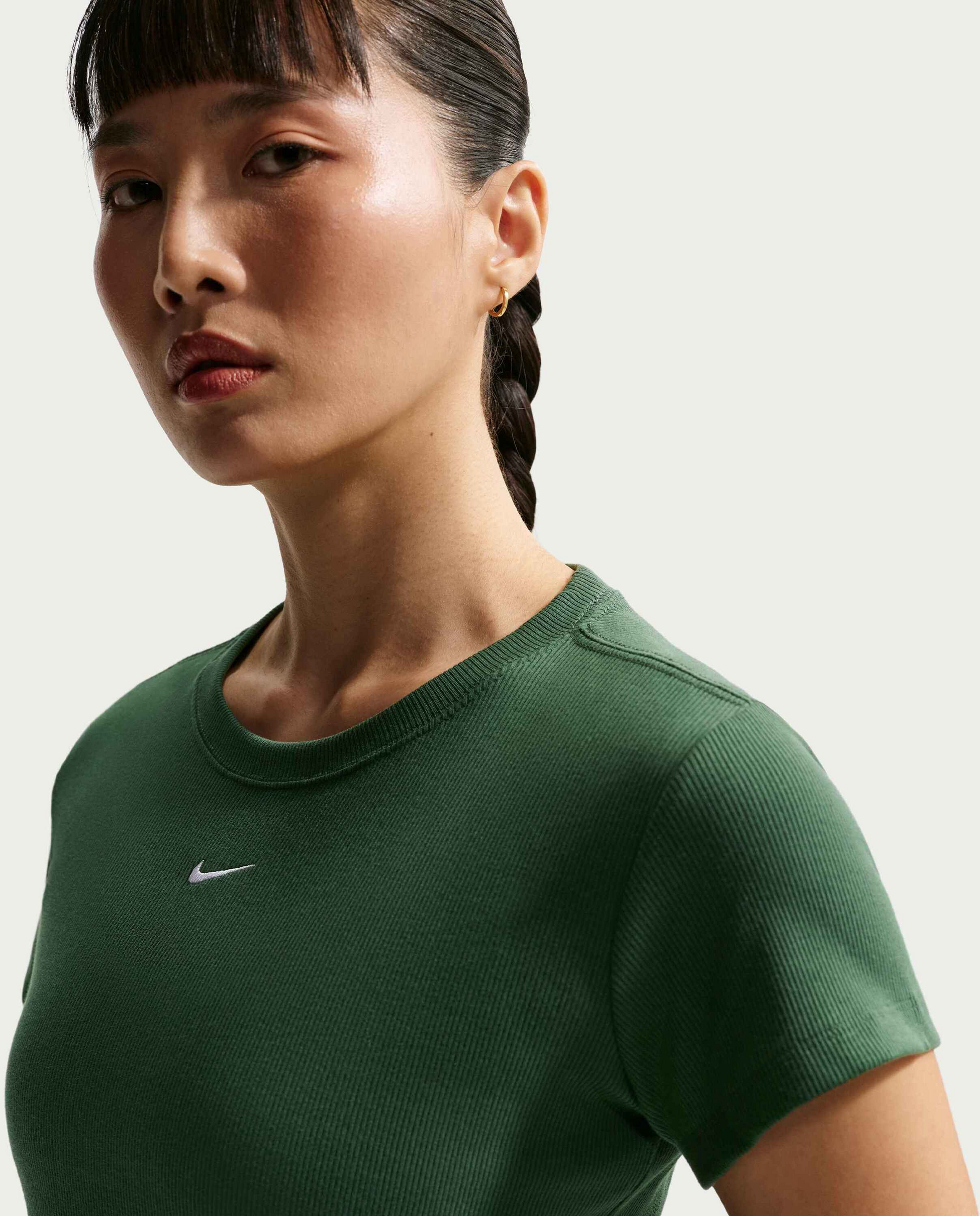 NIKE, Women's Tight Ribbed Short-sleeve T-shirt Sportswear