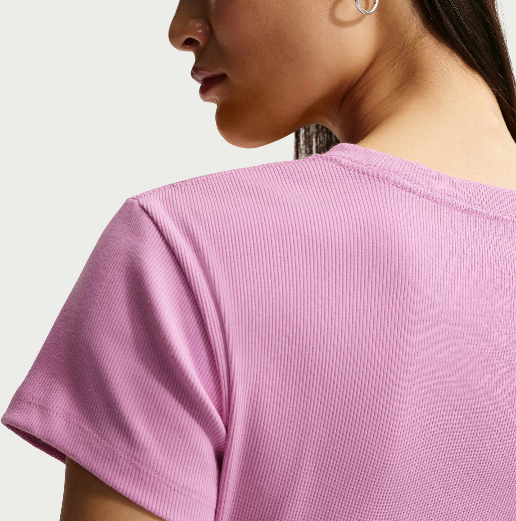 NIKE, Women's Tight Ribbed Short-sleeve T-shirt Sportswear