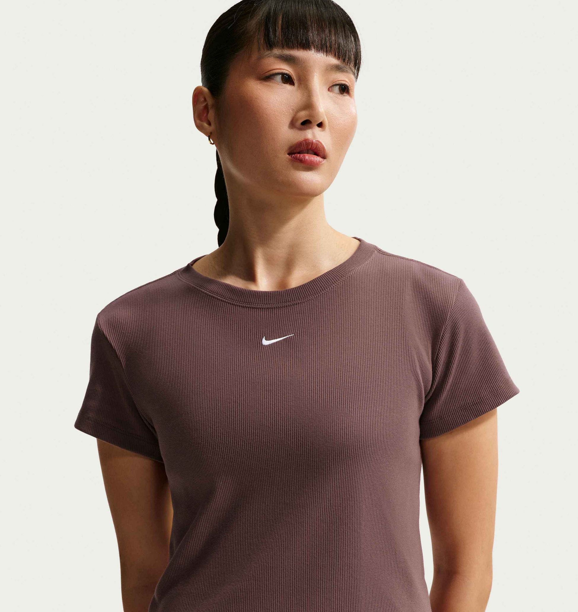NIKE, Women's Tight Ribbed Short-sleeve T-shirt Sportswear