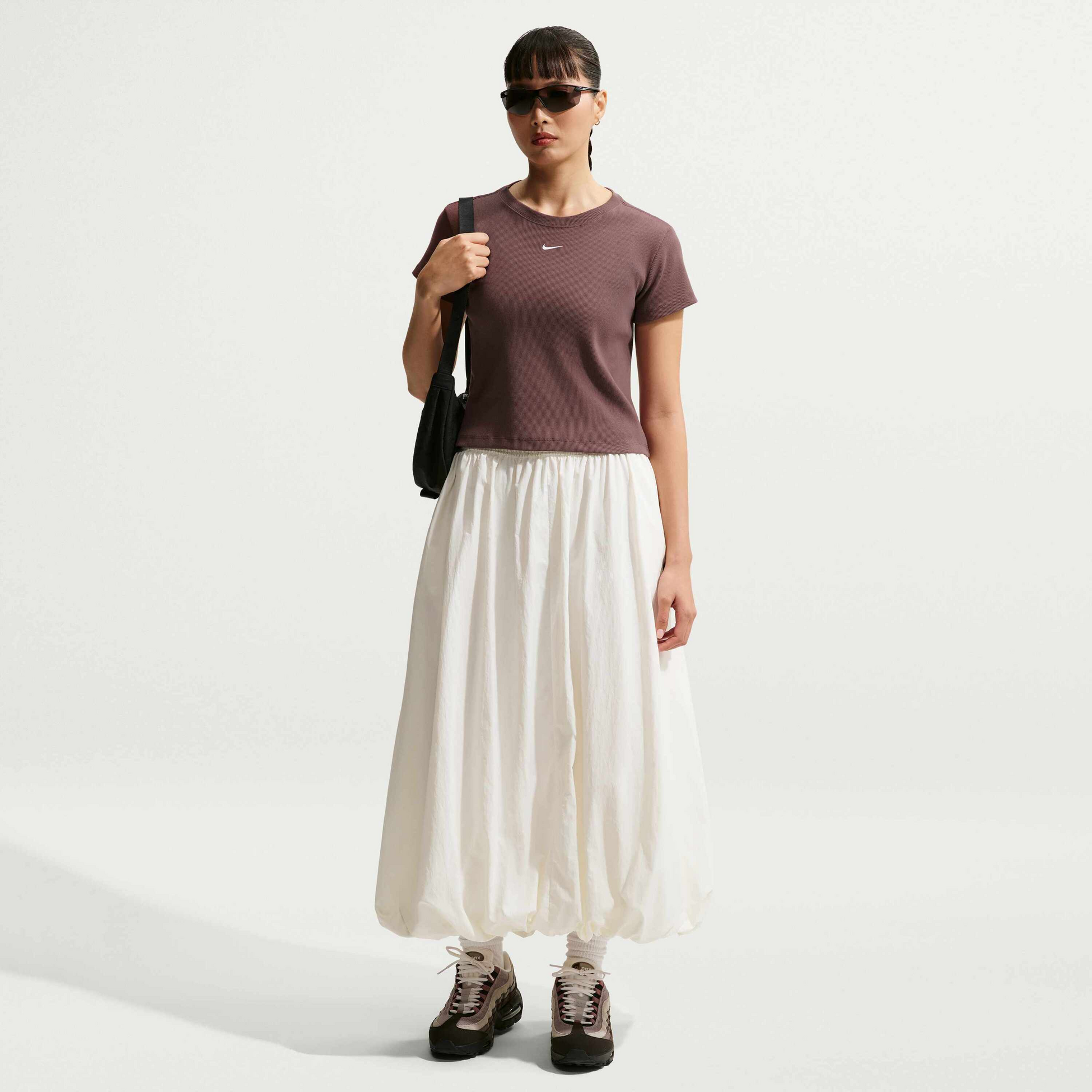 NIKE, Women's Tight Ribbed Short-sleeve T-shirt Sportswear