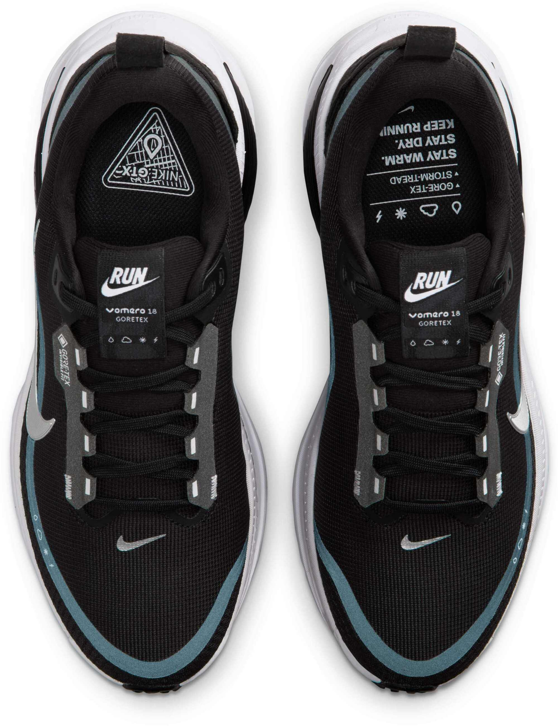 NIKE, Women's Waterproof Road Running Shoes With Reflective Design Accents Vomero 18 Gore-tex