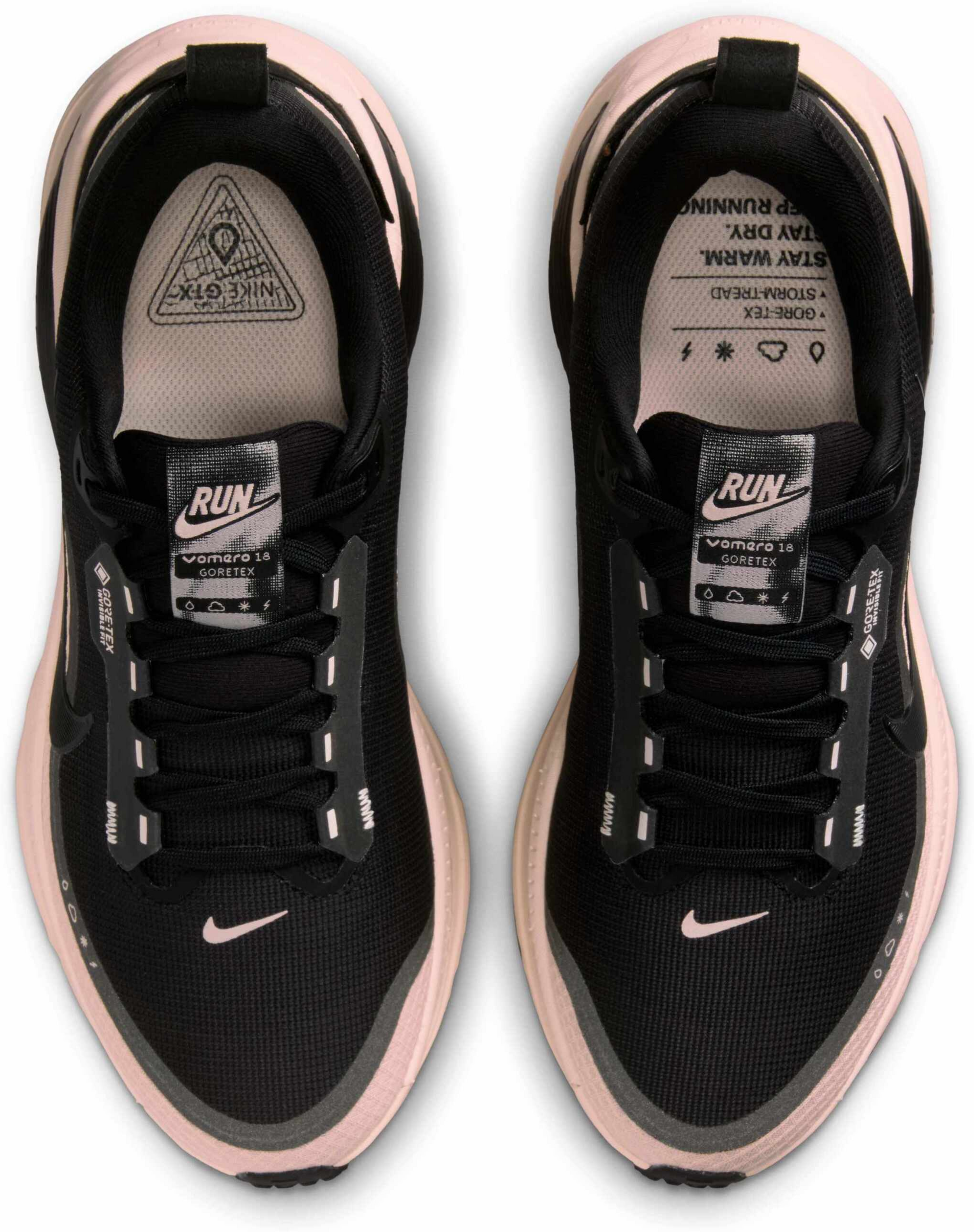 NIKE, Women's Waterproof Road Running Shoes With Reflective Design Accents Vomero 18 Gore-tex