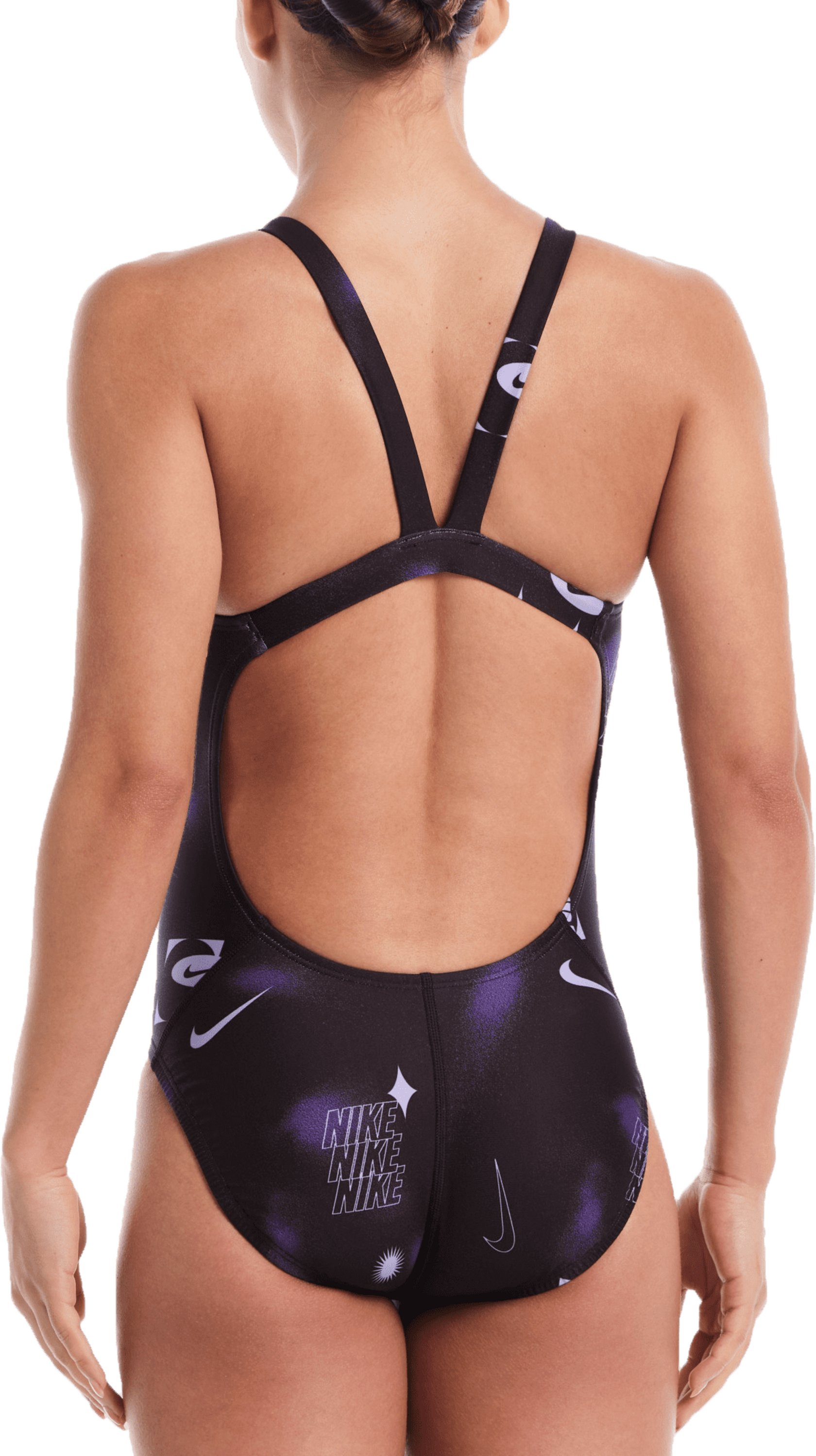 NIKE, Womens Hydrastrong Multi Print Fastback One Piece