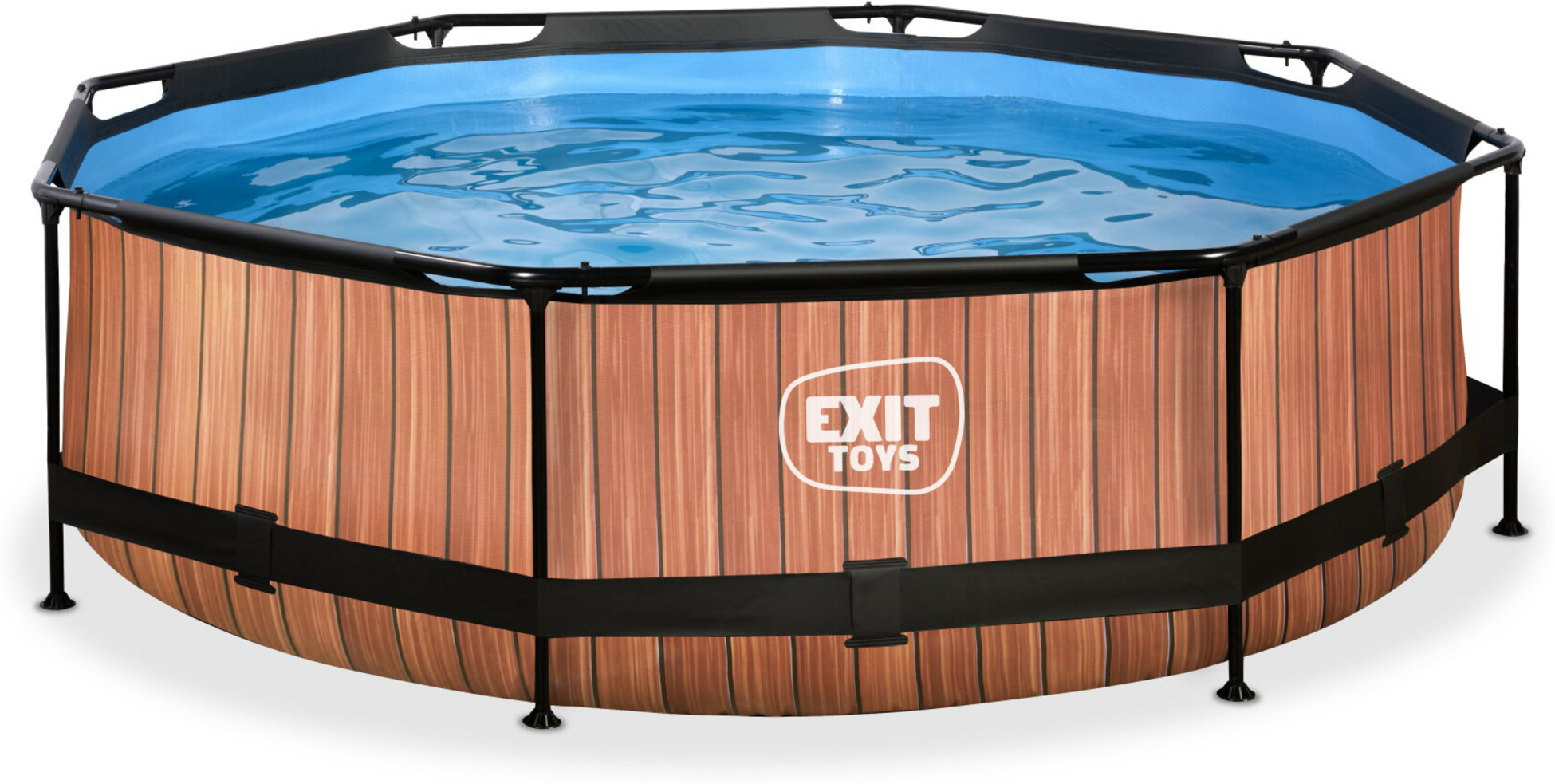 EXIT, Wood Pool &Oslash;300x76cm Med Filterpump - Brun