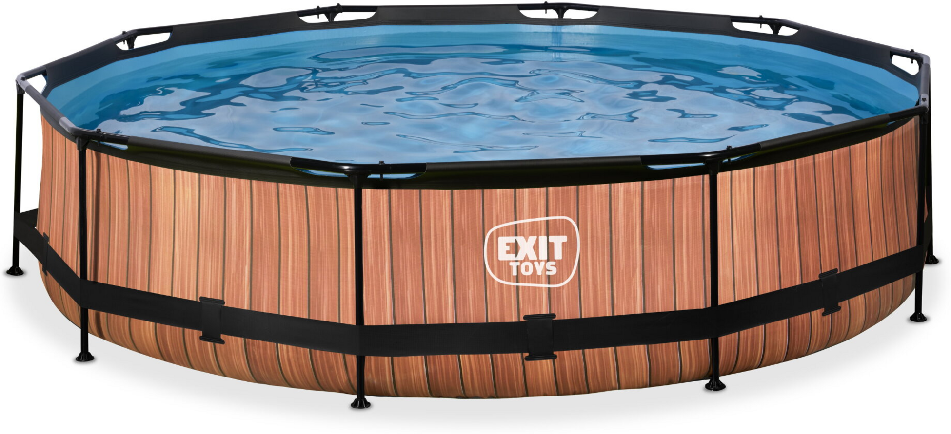 EXIT, Wood Pool &Oslash;360x76cm Med Filterpump - Brun
