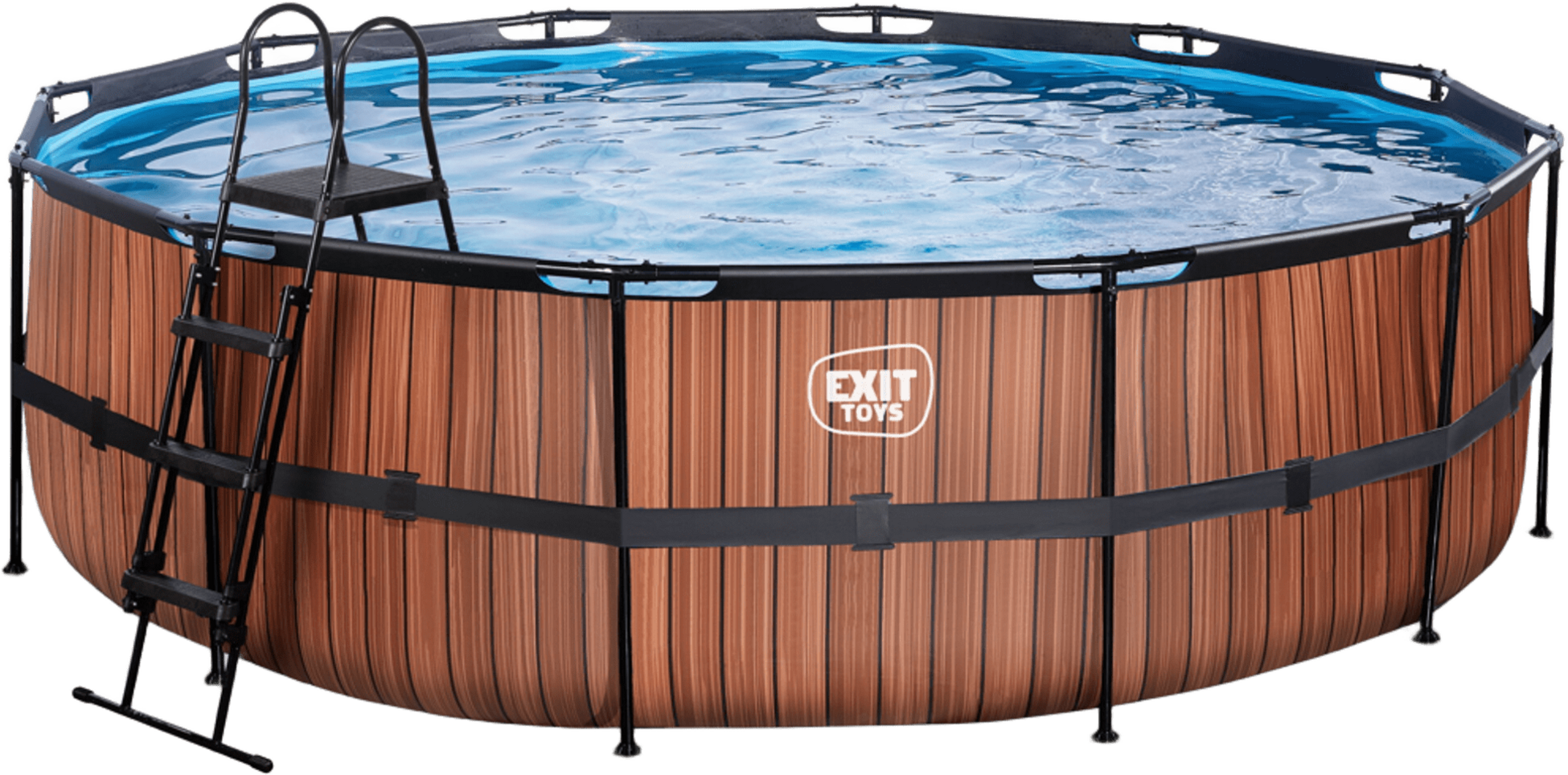 EXIT, Wood Pool &Oslash;488x122cm Med Filterpump - Brun