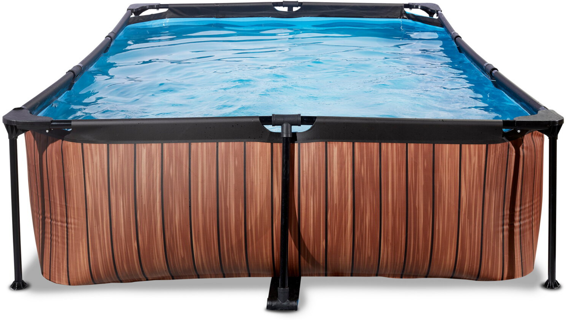 EXIT, Wood Pool 300x200x65cm Med Filterpump - Brun