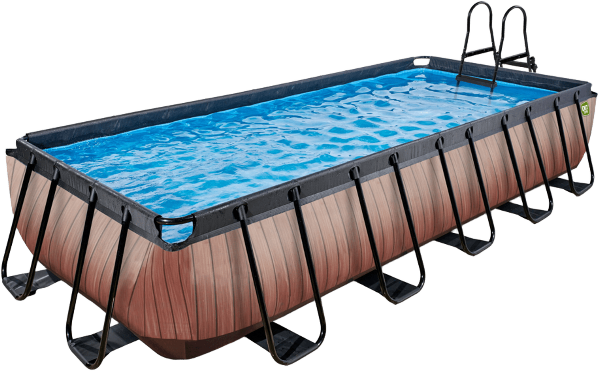 EXIT, Wood Pool 540x250x100cm Med Filterpump - Brun