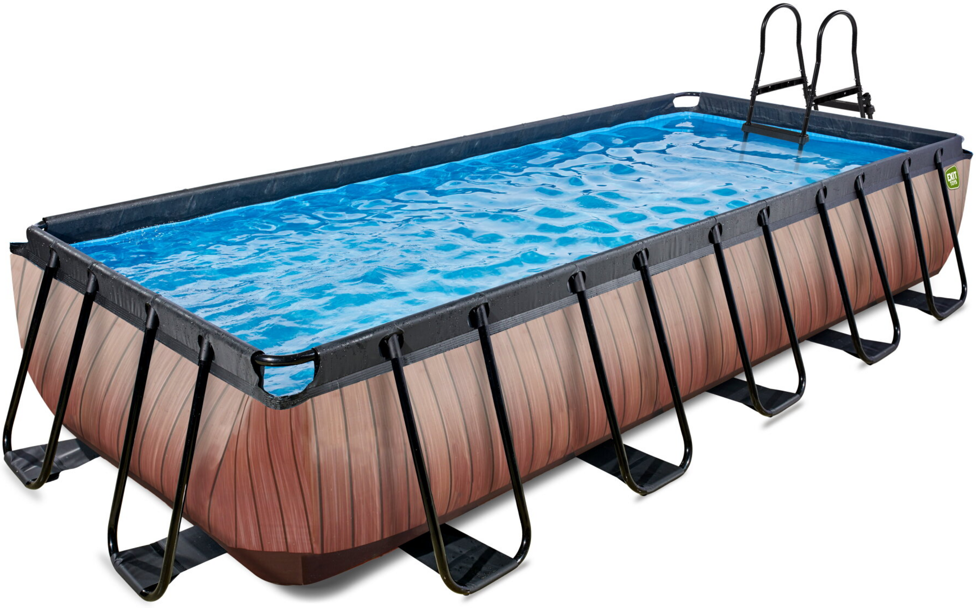 EXIT, Wood Pool 540x250x100cm Med Filterpump - Brun