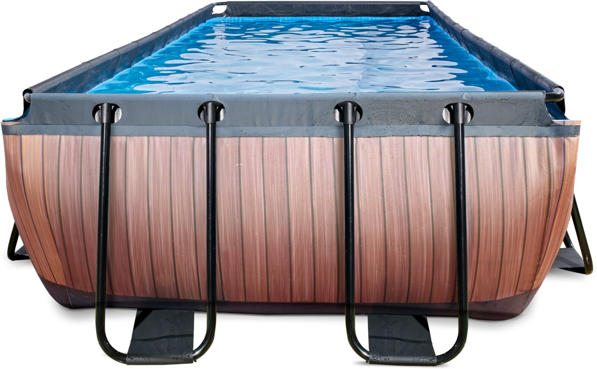 EXIT, Wood Pool 540x250x100cm Med Filterpump - Brun